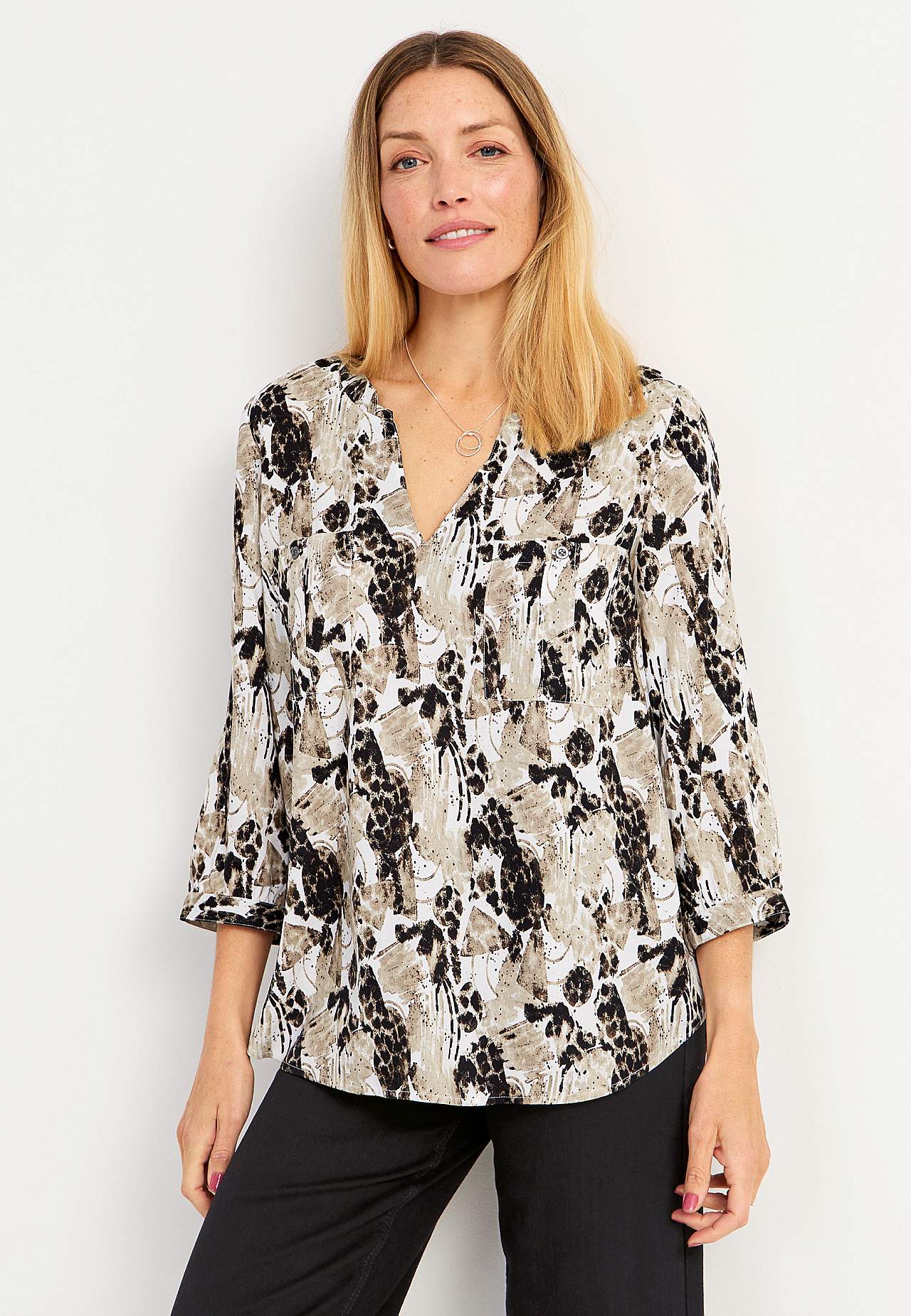 Bluse mit Taschen Marlene