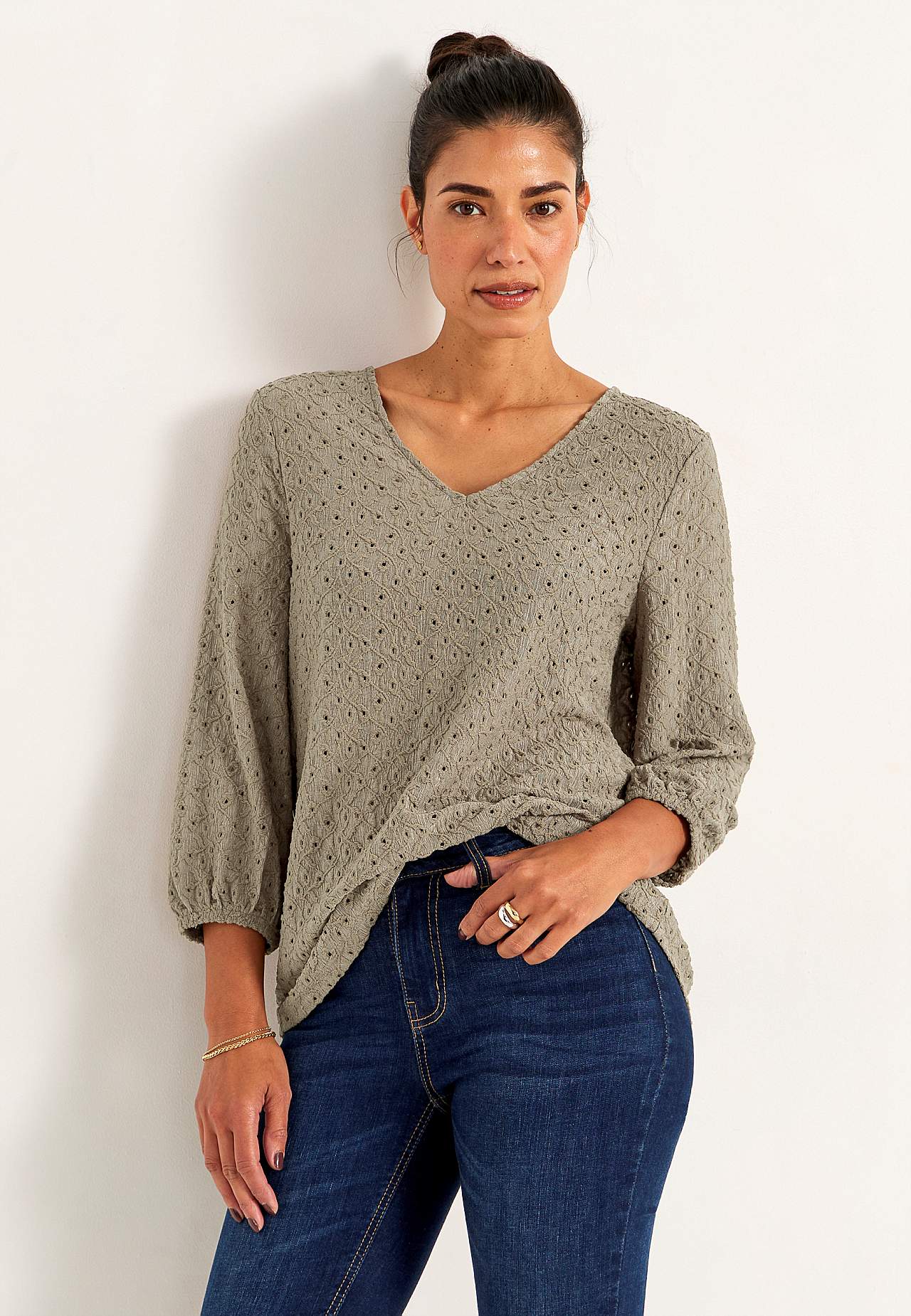 Spitzenbustier mit Lochmuster
