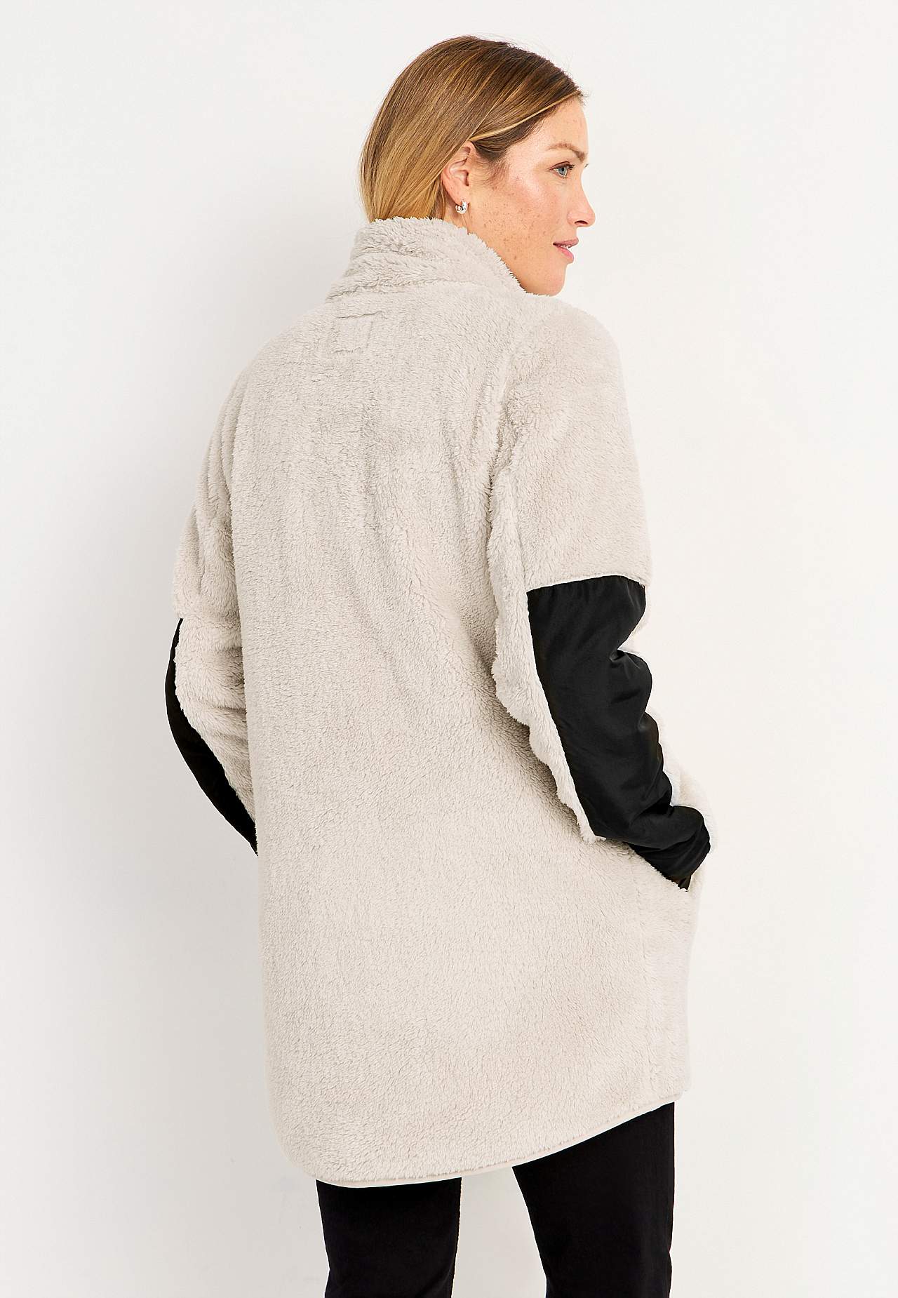 Lange Fleecejacke