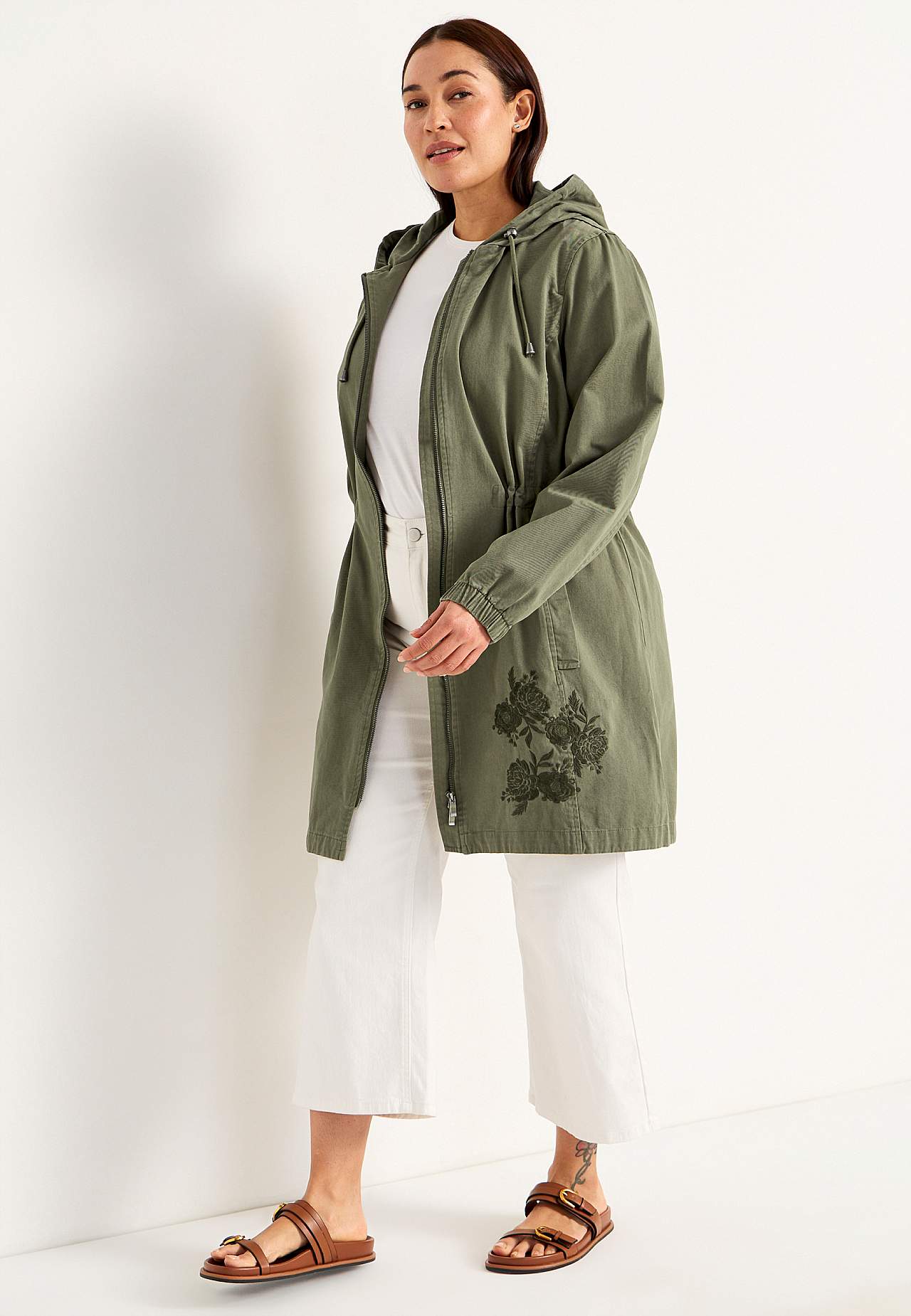 Parka mit Stickerei