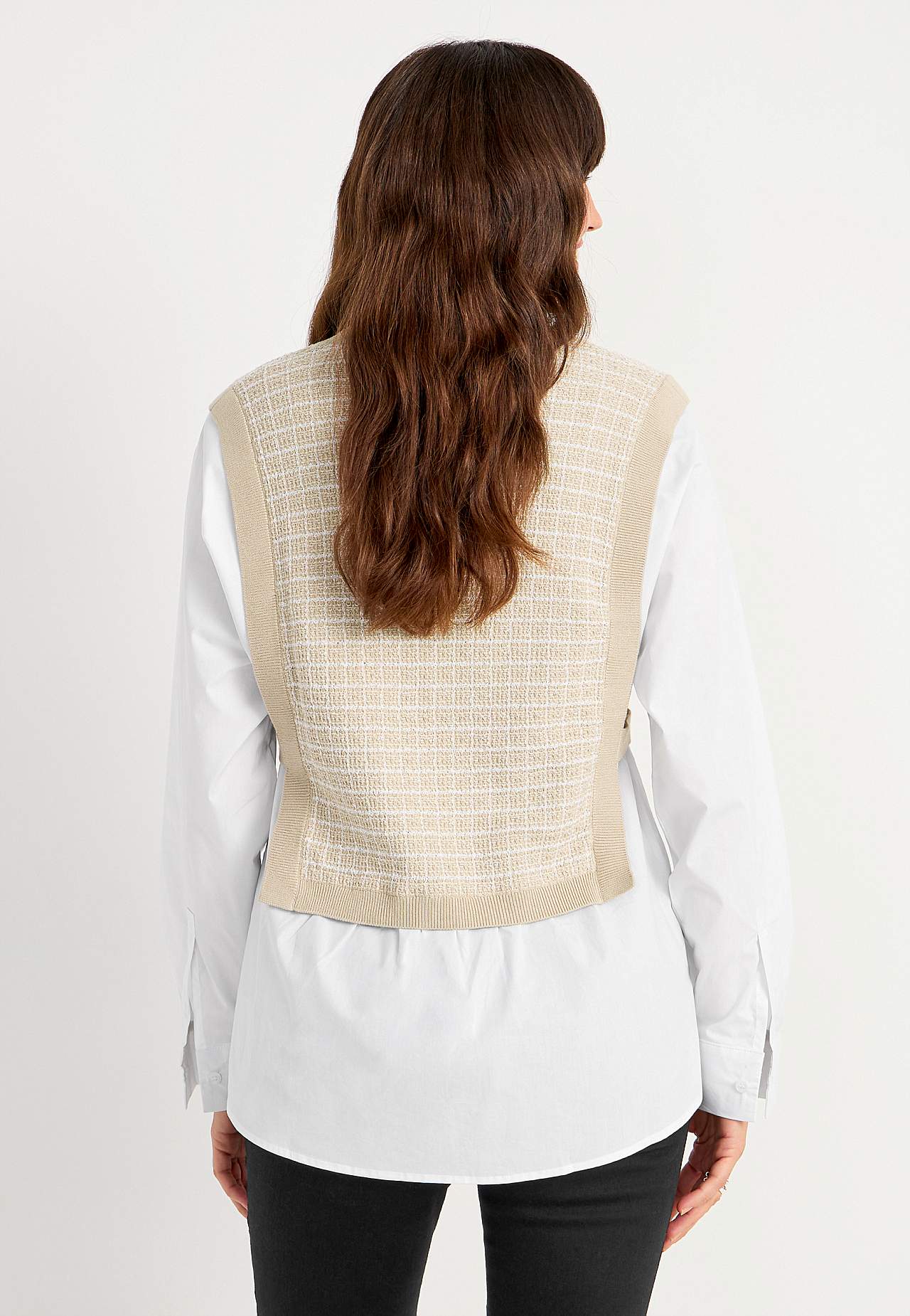 Hemd mit genähtem Pullover