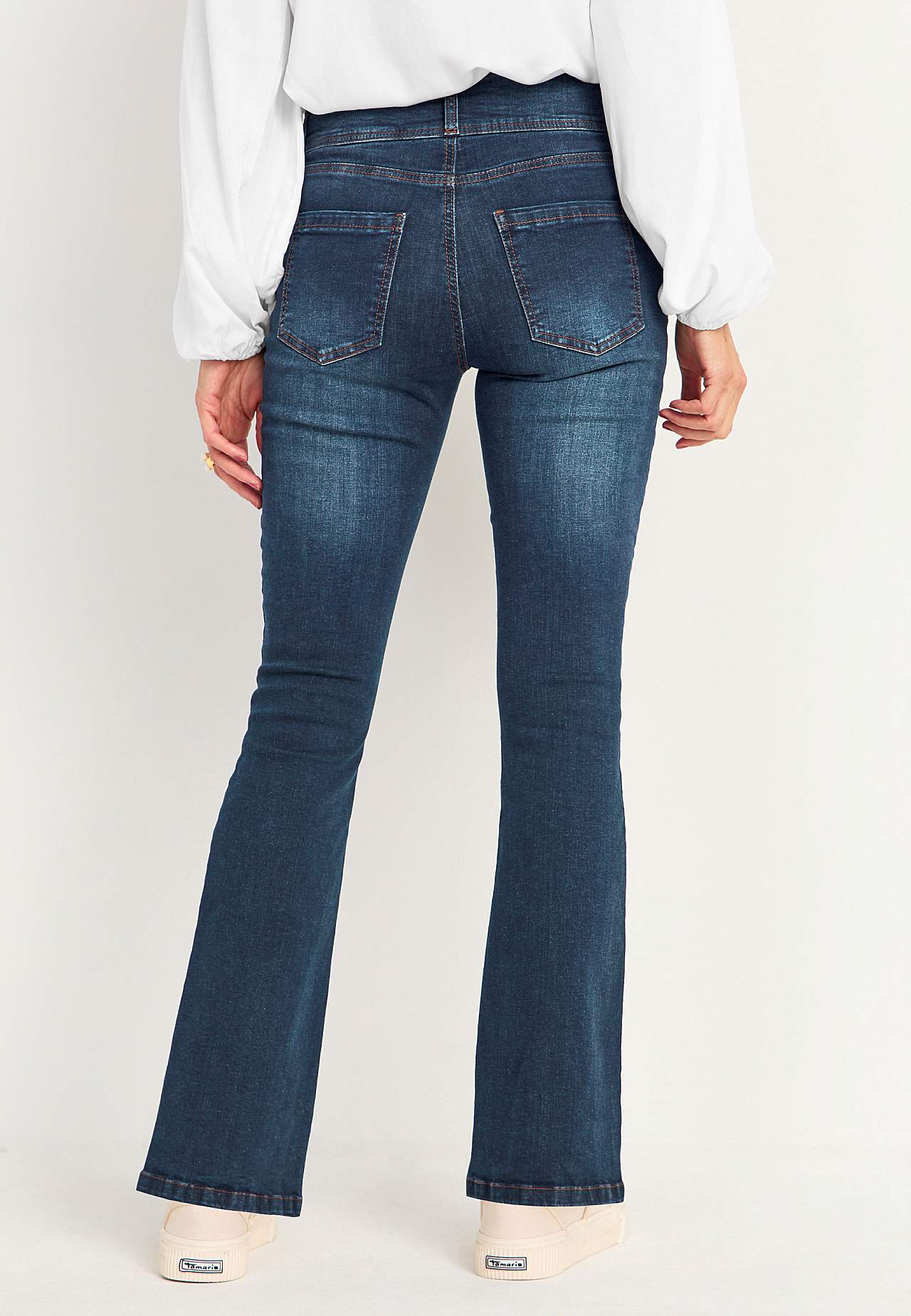 Bootcut-Jeans mit hohem Bund