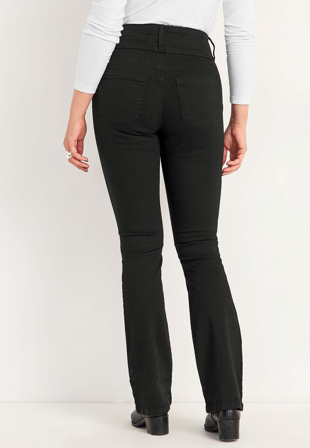 Bootcut-Jeans mit hohem Bund