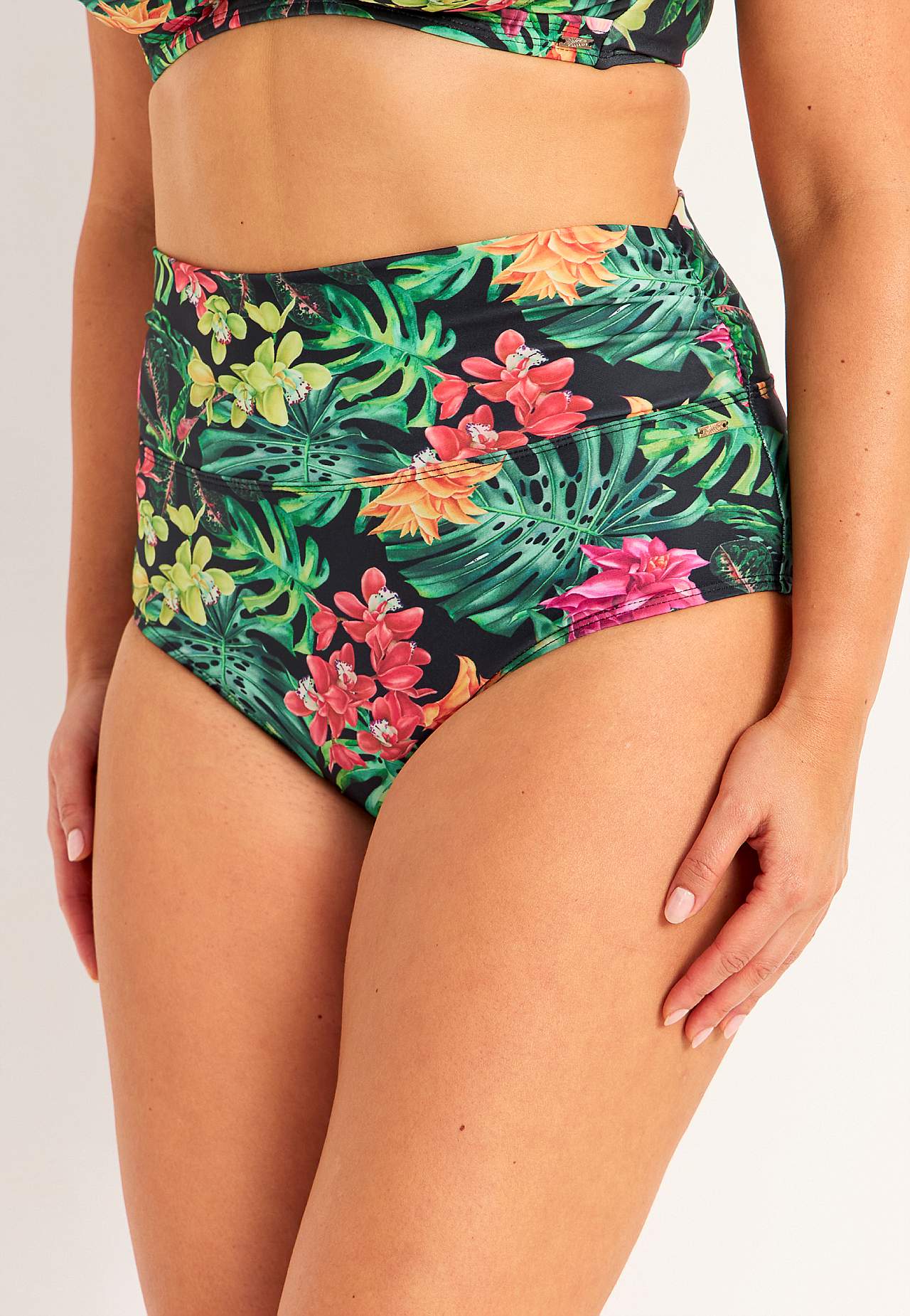 Bikinihöschen mit faltbarer Kante in der Taille