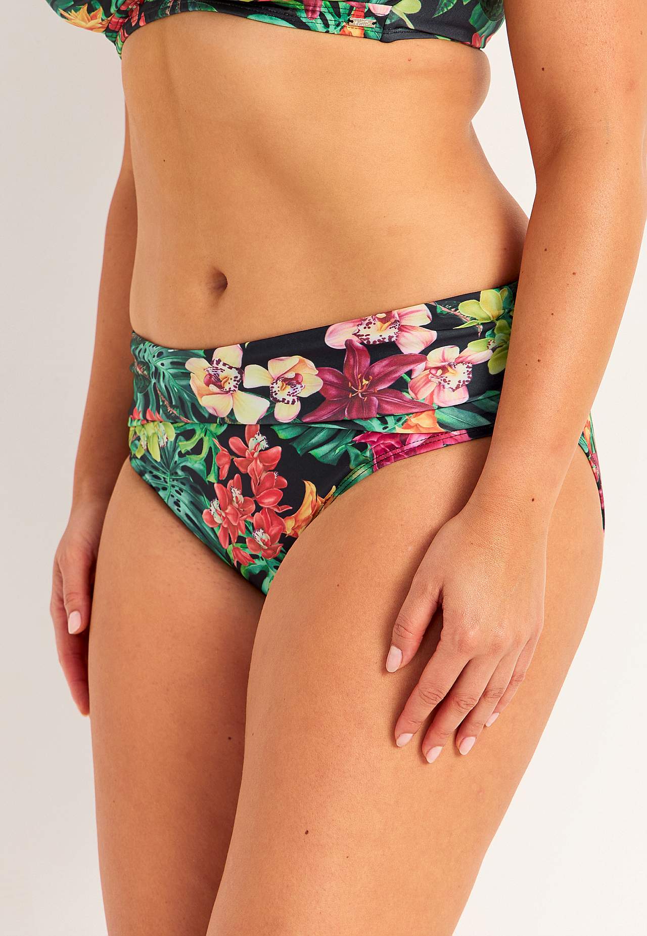 Bikinihöschen mit faltbarer Kante in der Taille