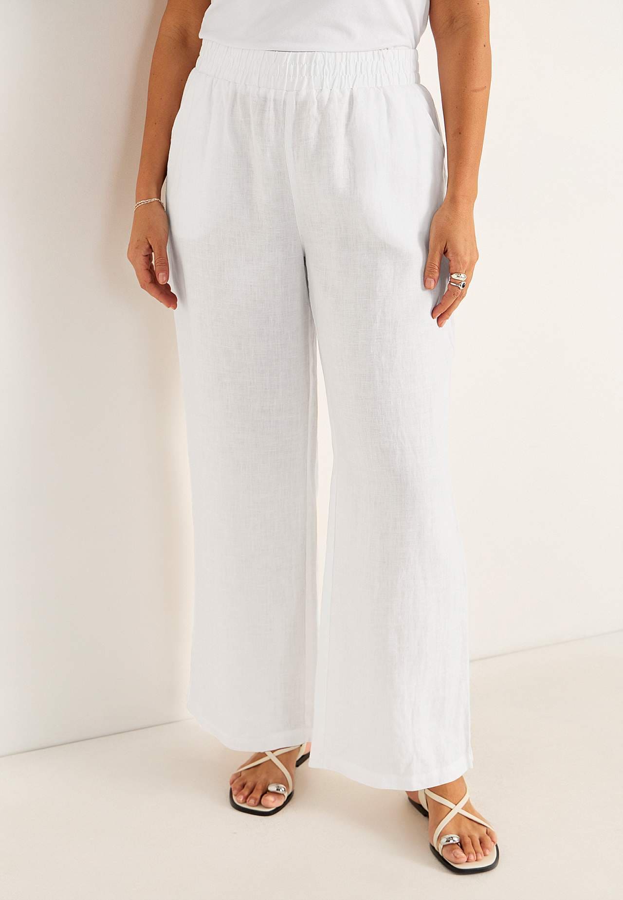 Leinenhose Premium mit breiten Beinen