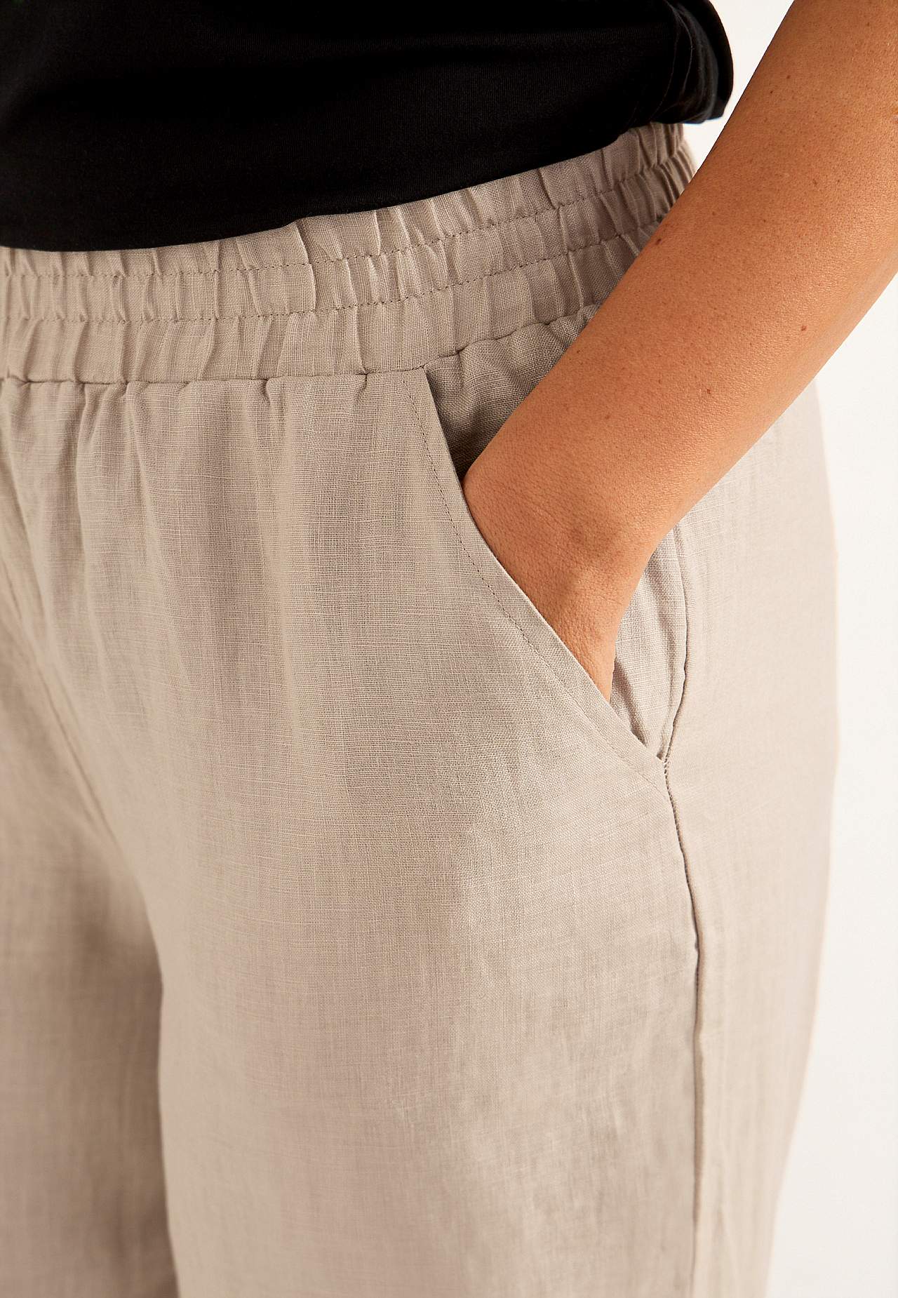 Leinenhose Premium mit breiten Beinen