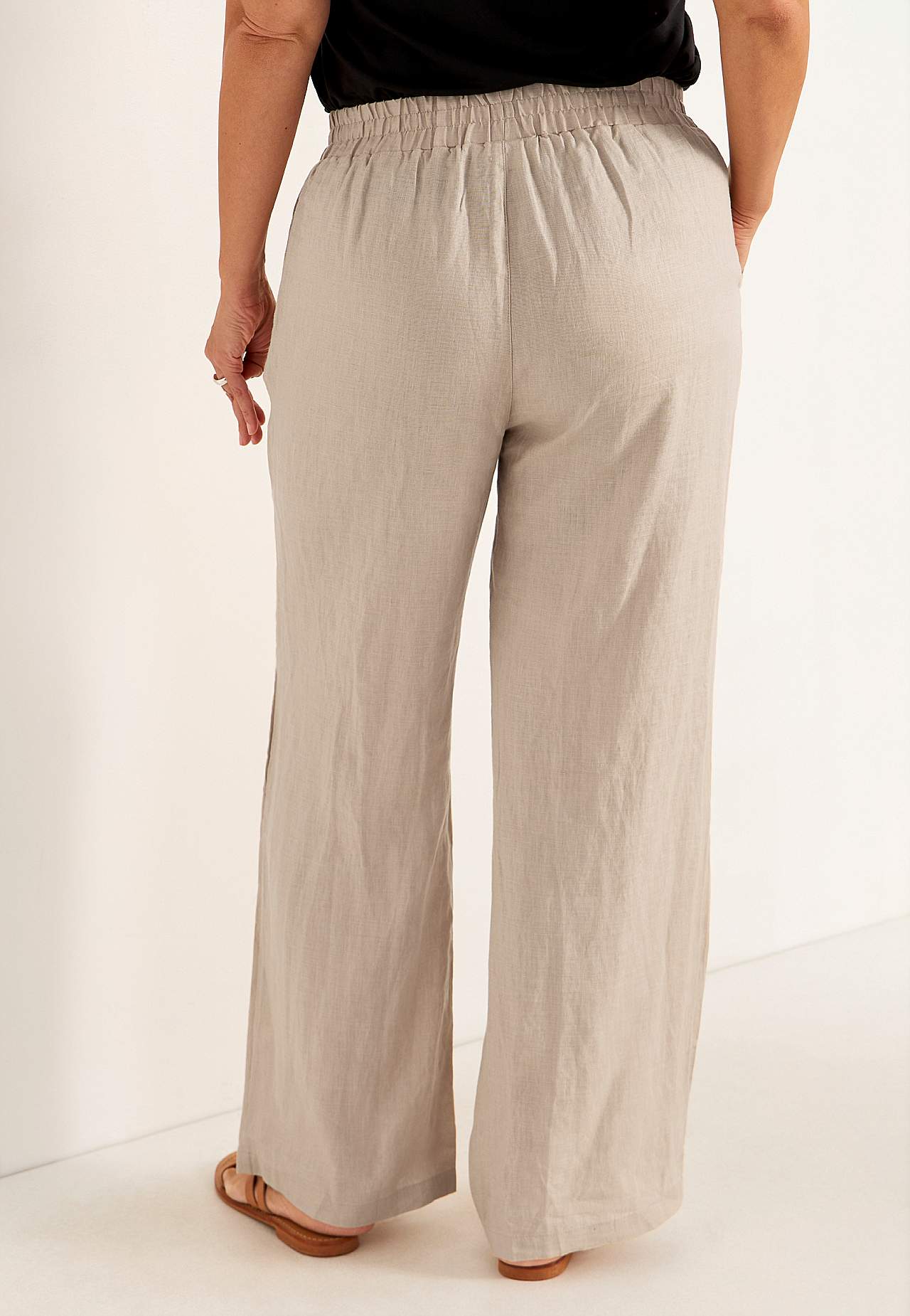 Leinenhose Premium mit breiten Beinen