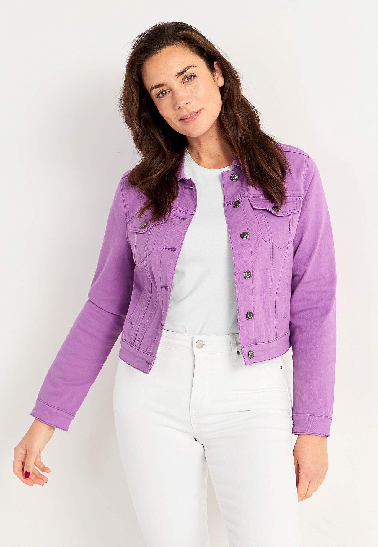 Jeansjacke mit Stretch