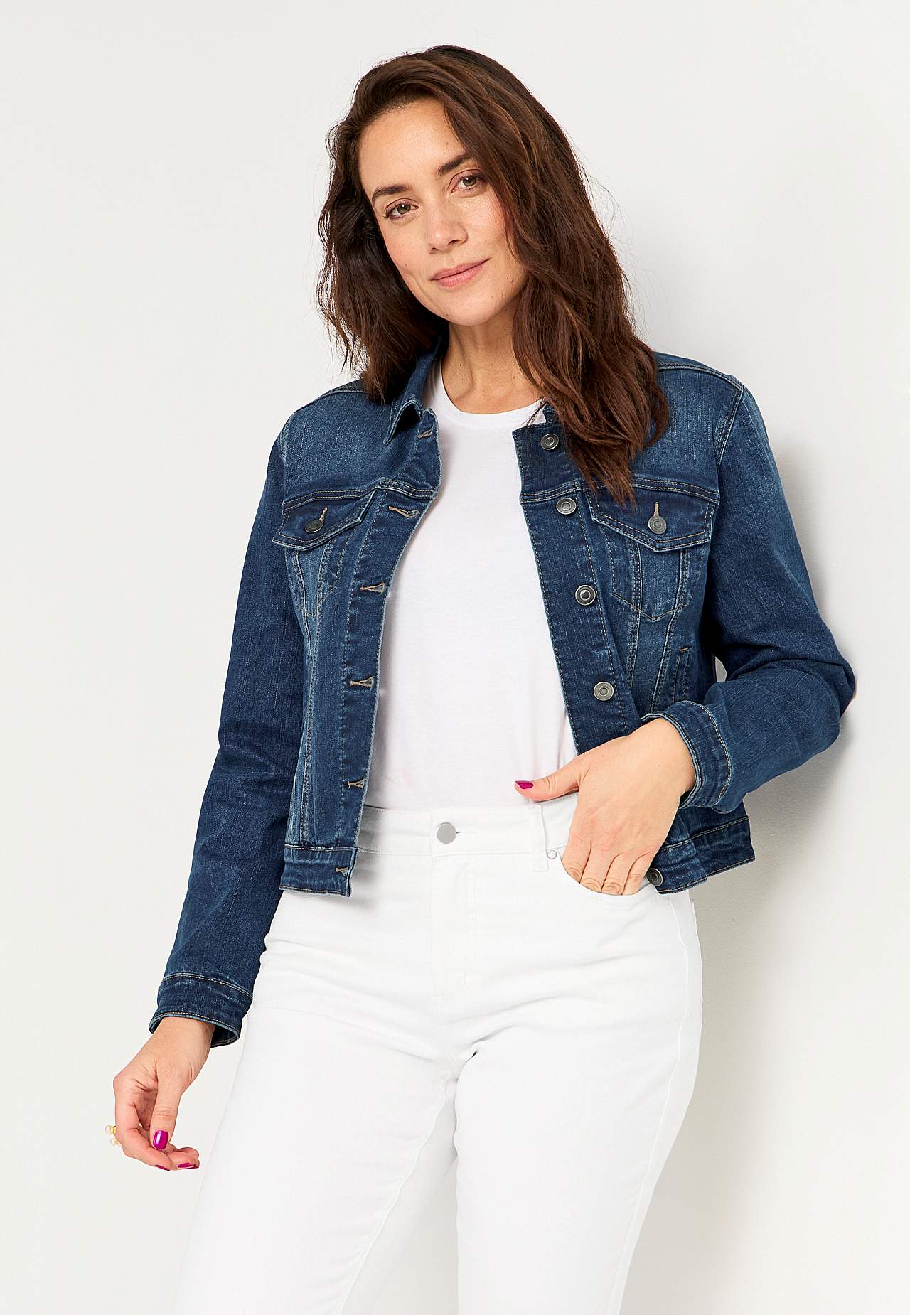 Jeansjacke mit Stretch