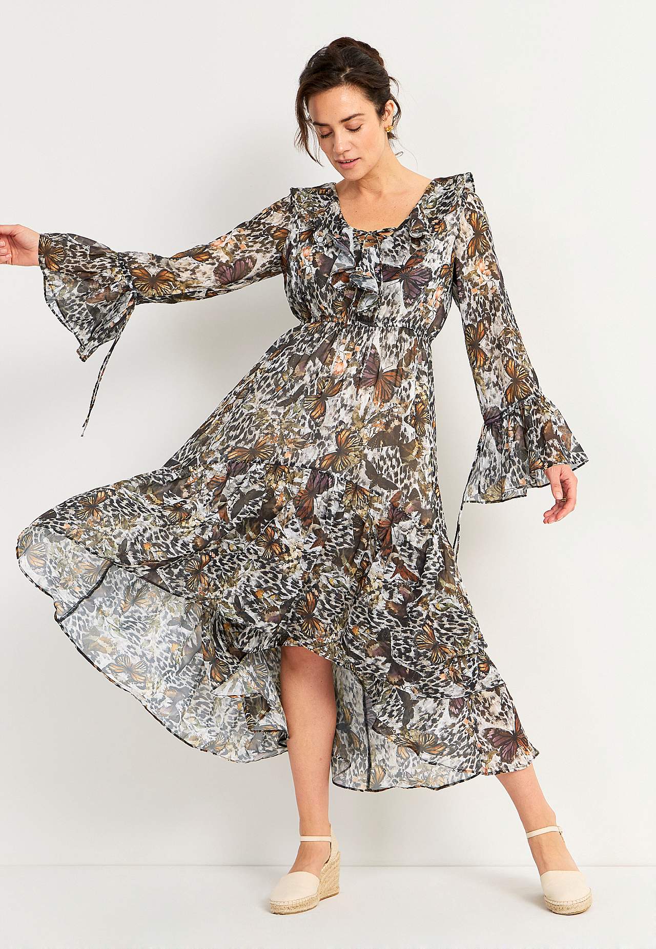 Gemustertes Chiffon-Kleid Thessaloniki