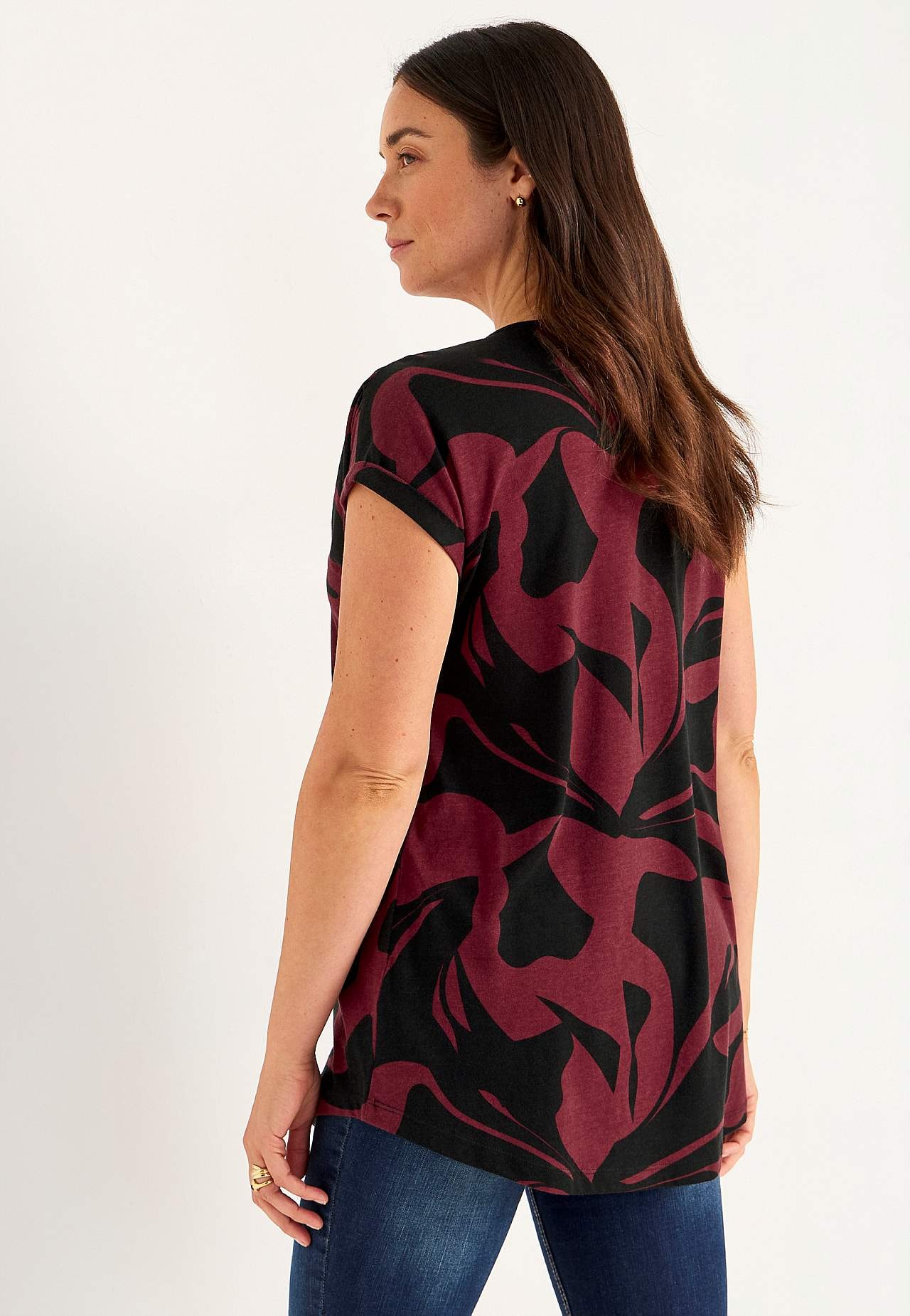 Kurzärmlige Jersey-Tunika