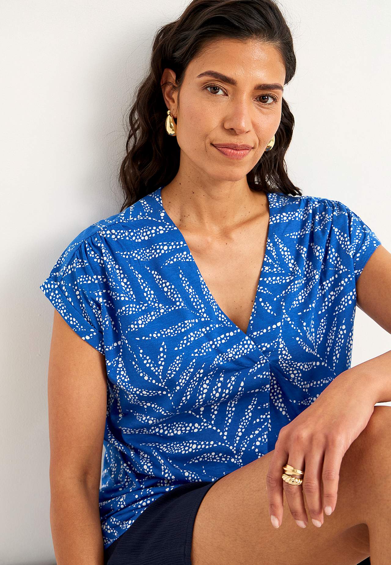 Kurzärmlige Jersey-Tunika