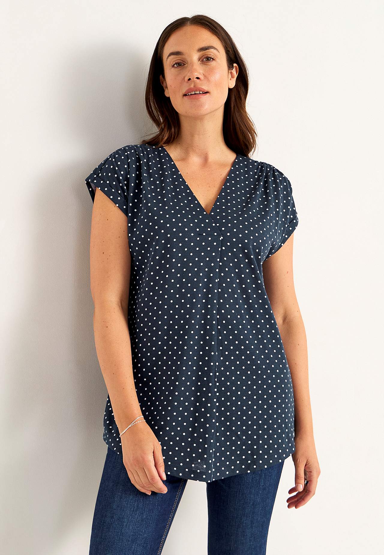 Kurzärmlige Jersey-Tunika