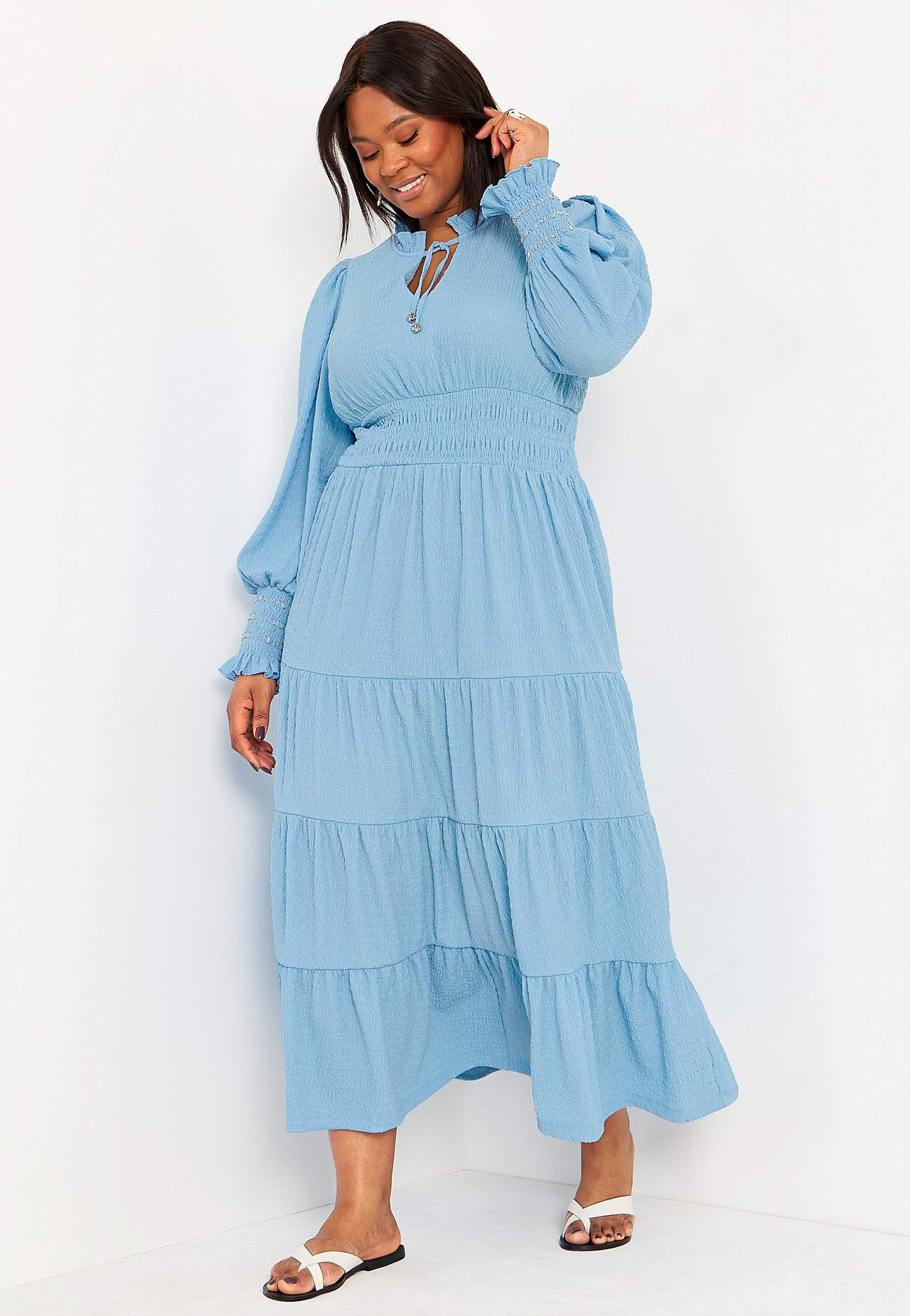 Langärmliges Maxikleid Portofino