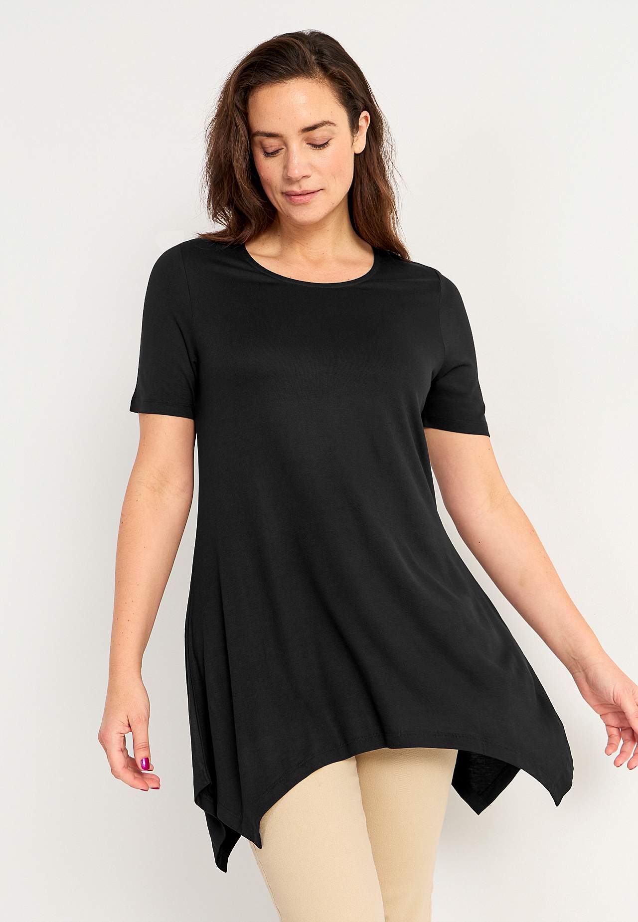 Asymmetrische Jersey-Tunika