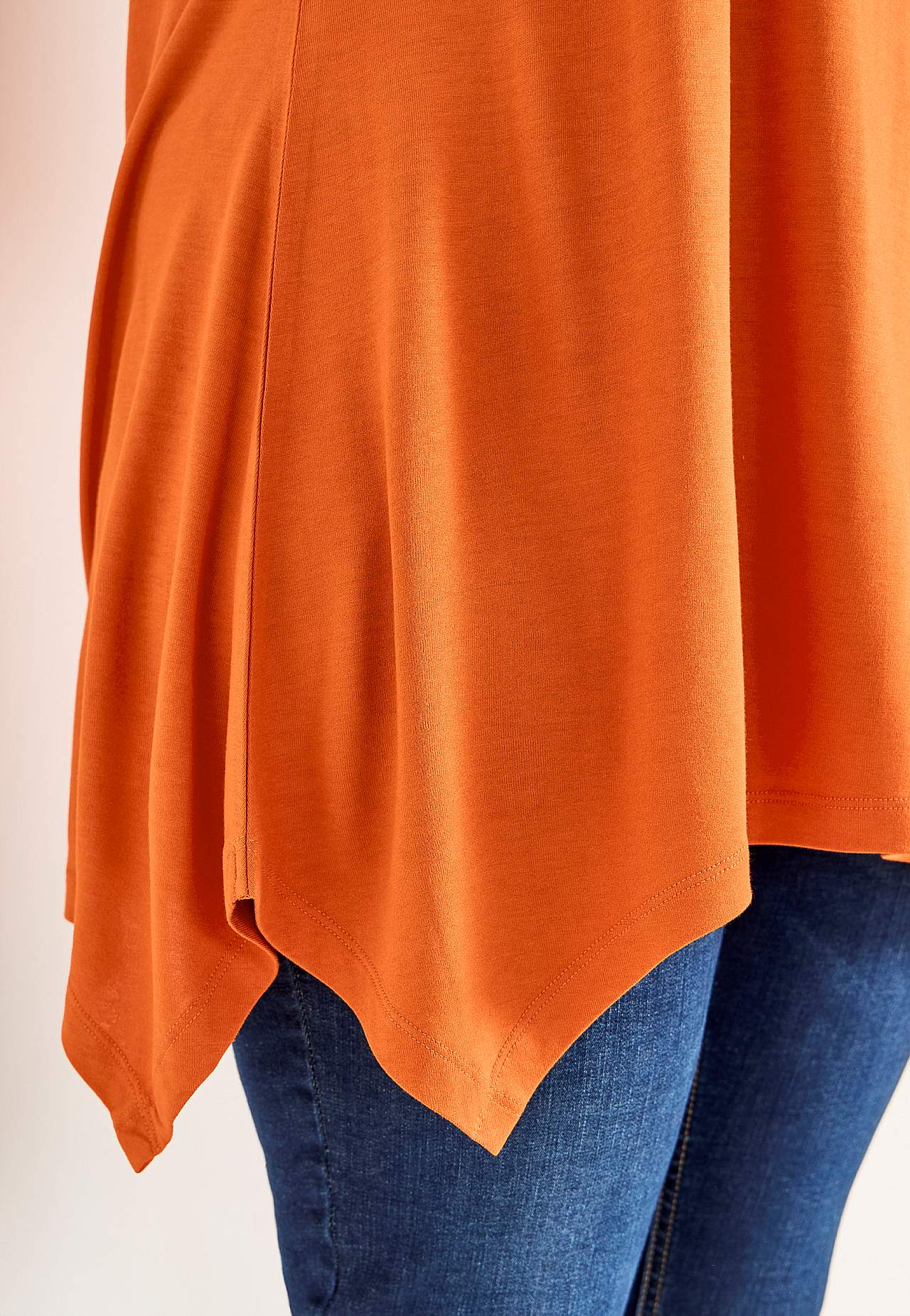 Asymmetrische Jersey-Tunika