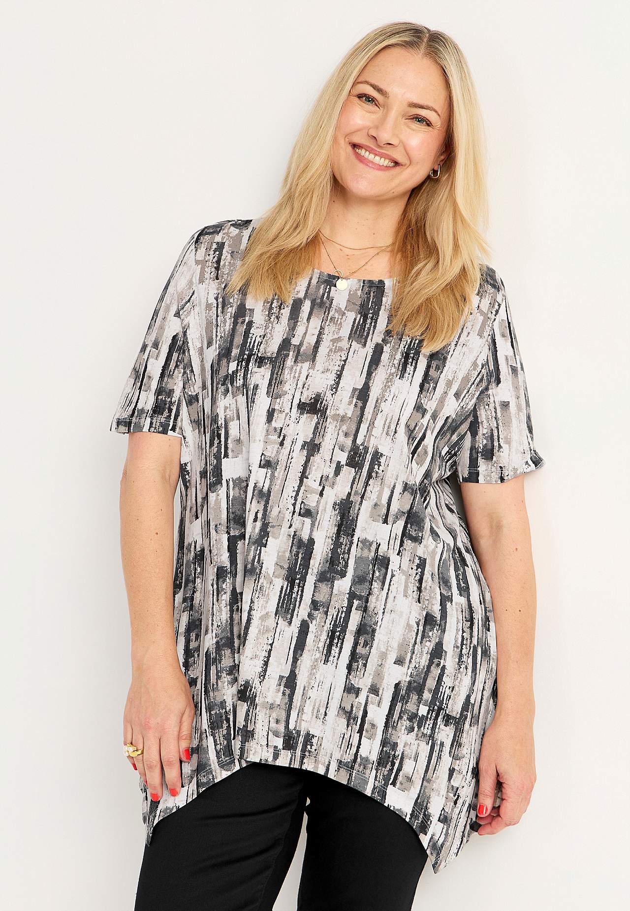 Asymmetrische Jersey-Tunika