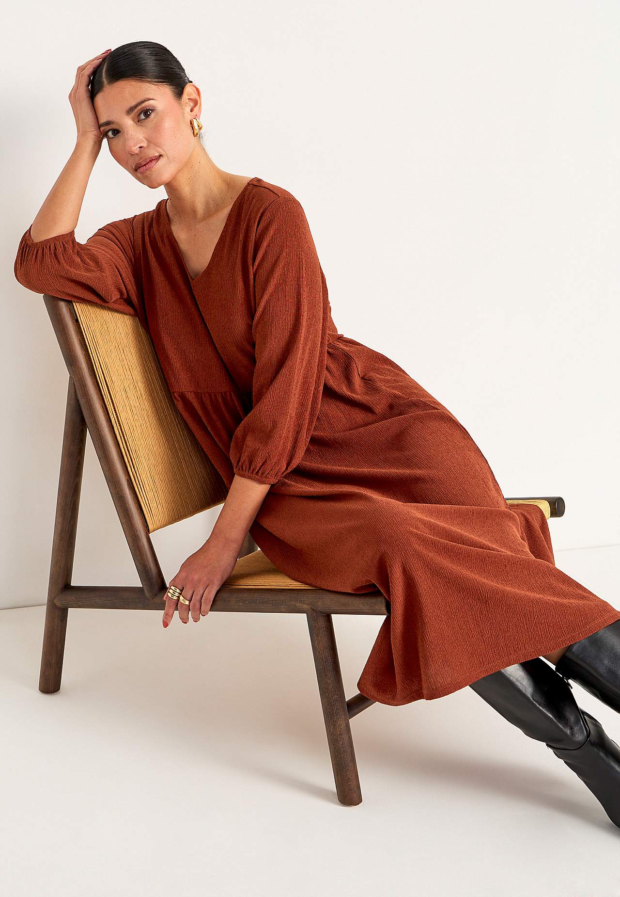 Jerseykleid mit Strukturmuster