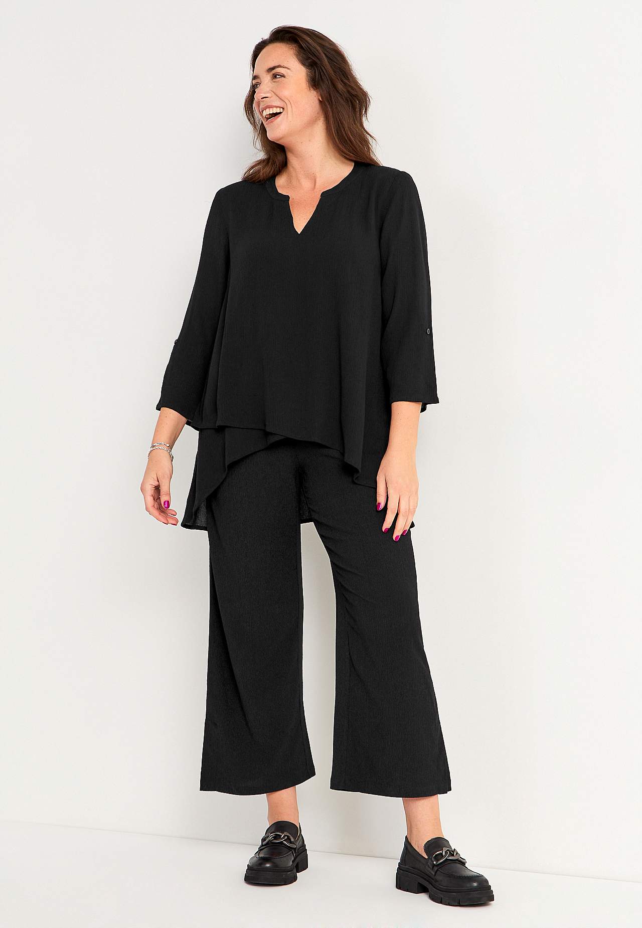 Jerseyhose mit Strukturmuster