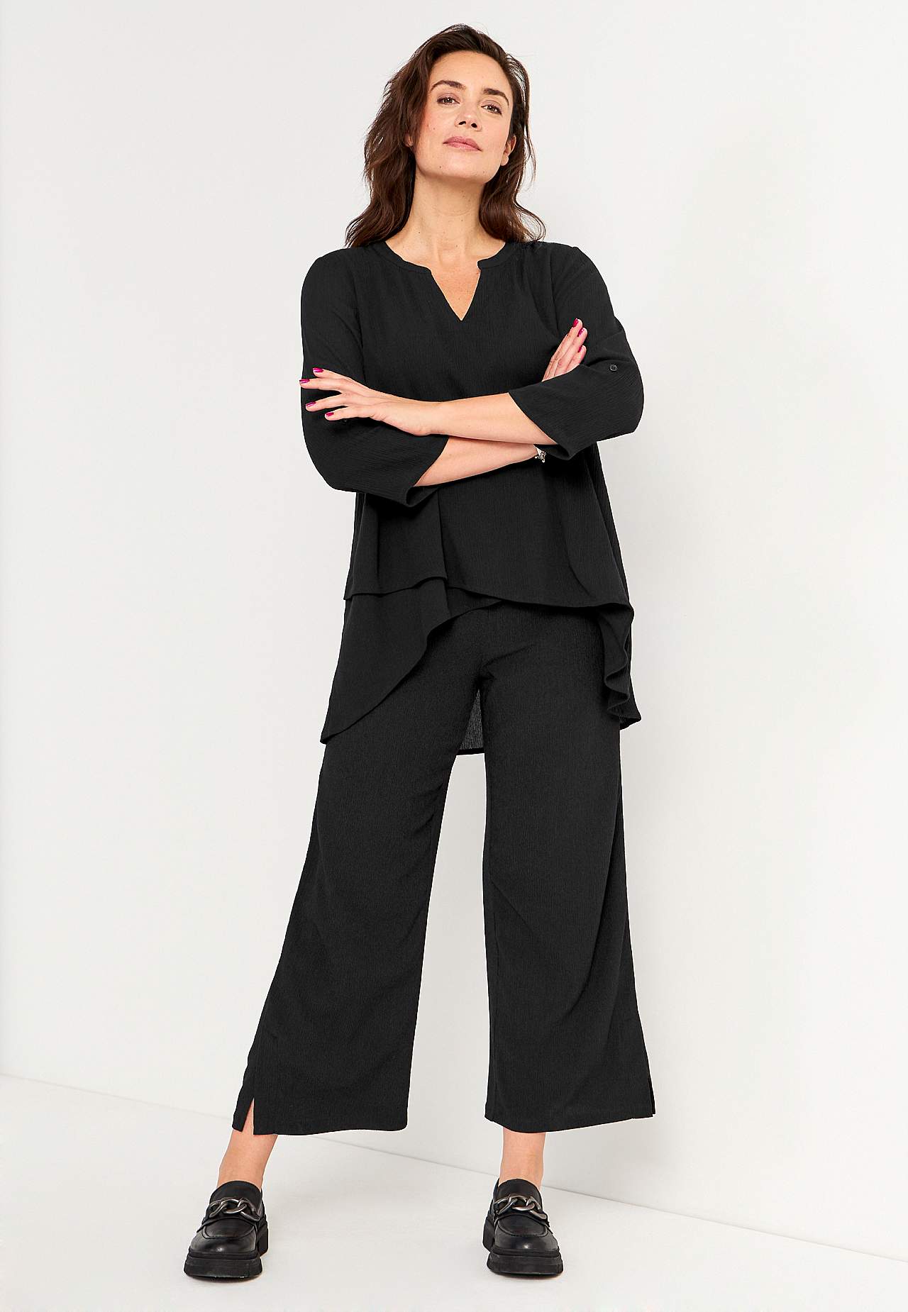 Jerseyhose mit Strukturmuster