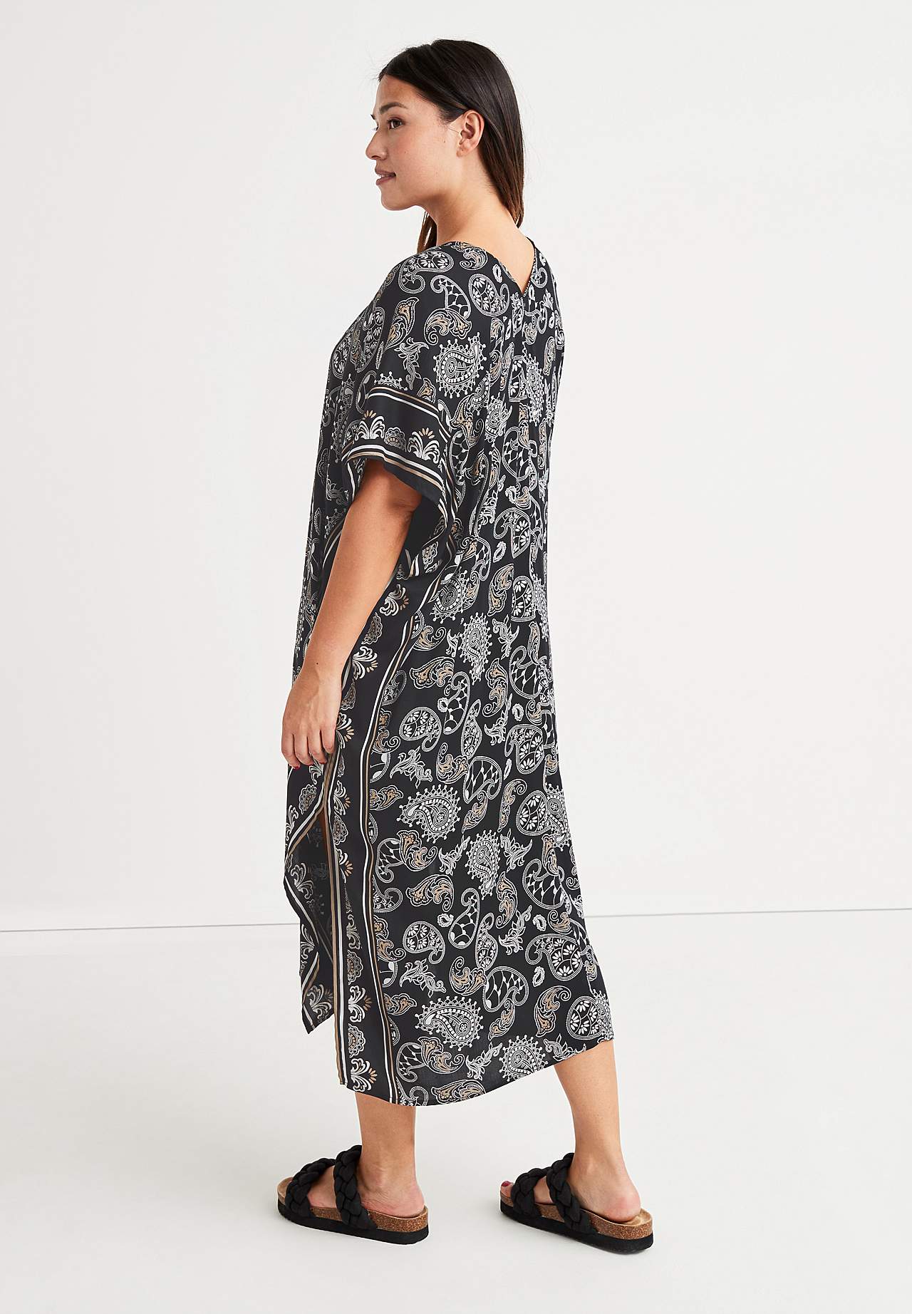 Strand-Kaftan mit Knöpfen