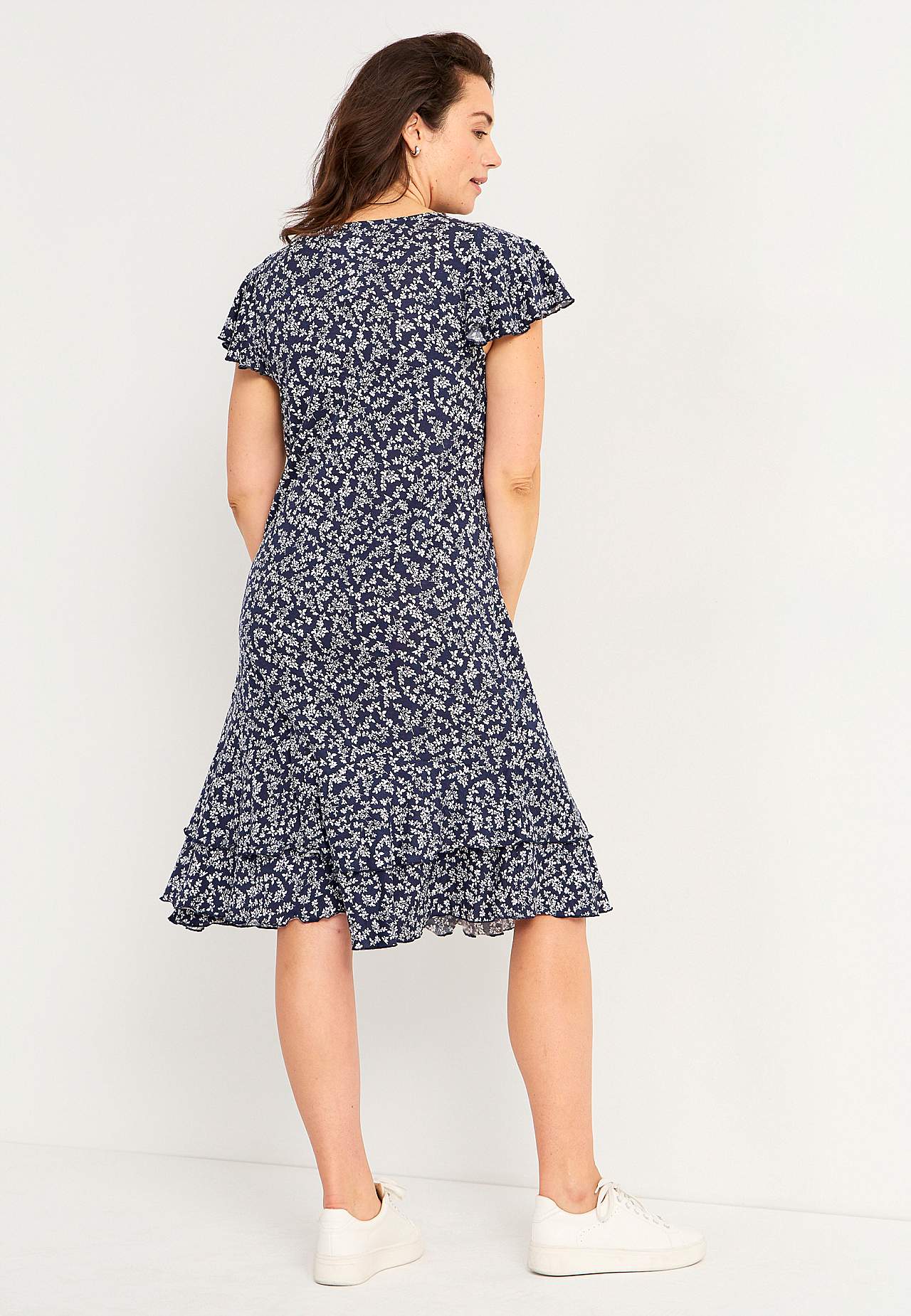 Jerseykleid mit Rüschenröcken