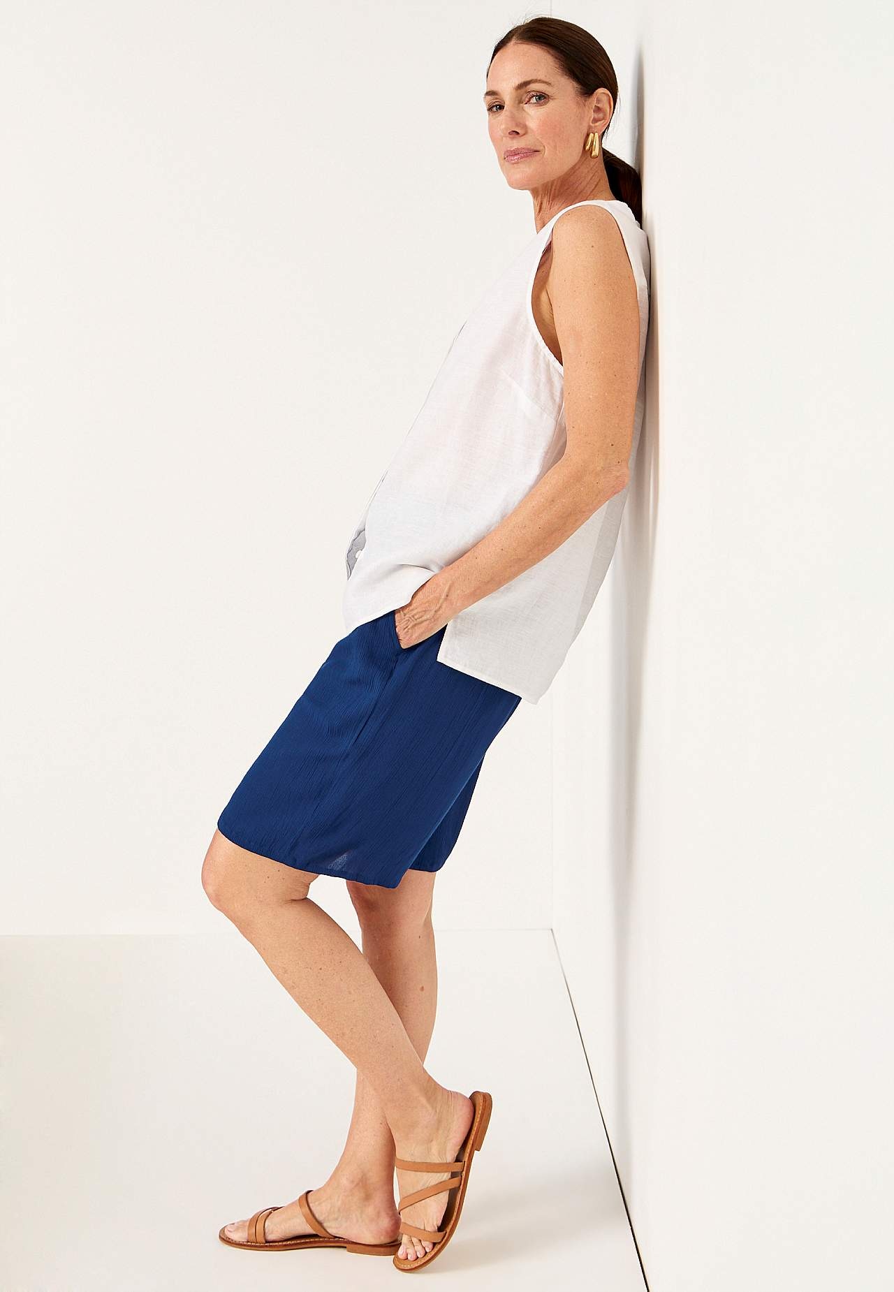 Shorts aus Qualität aus Krepp Mia