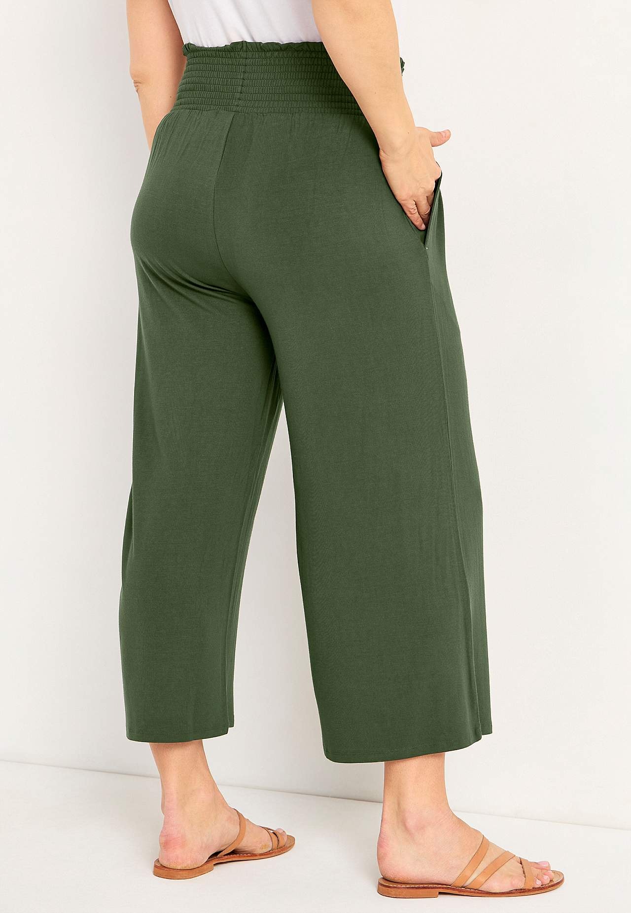 Weiche Jerseyhose mit gesmoktem elastischem Bund Liv