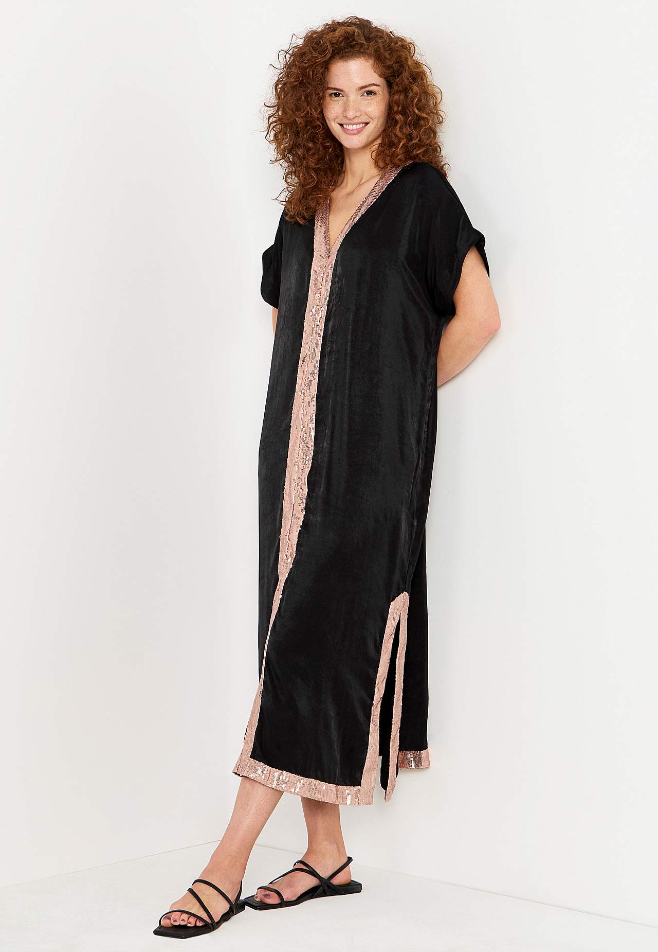 Kaftankleid mit Pailletten Santorini