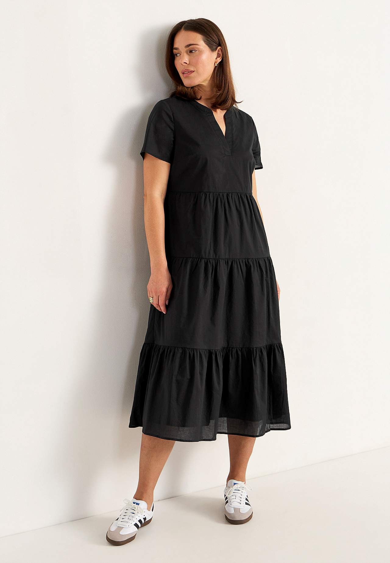 Baumwollkleid mit Volant