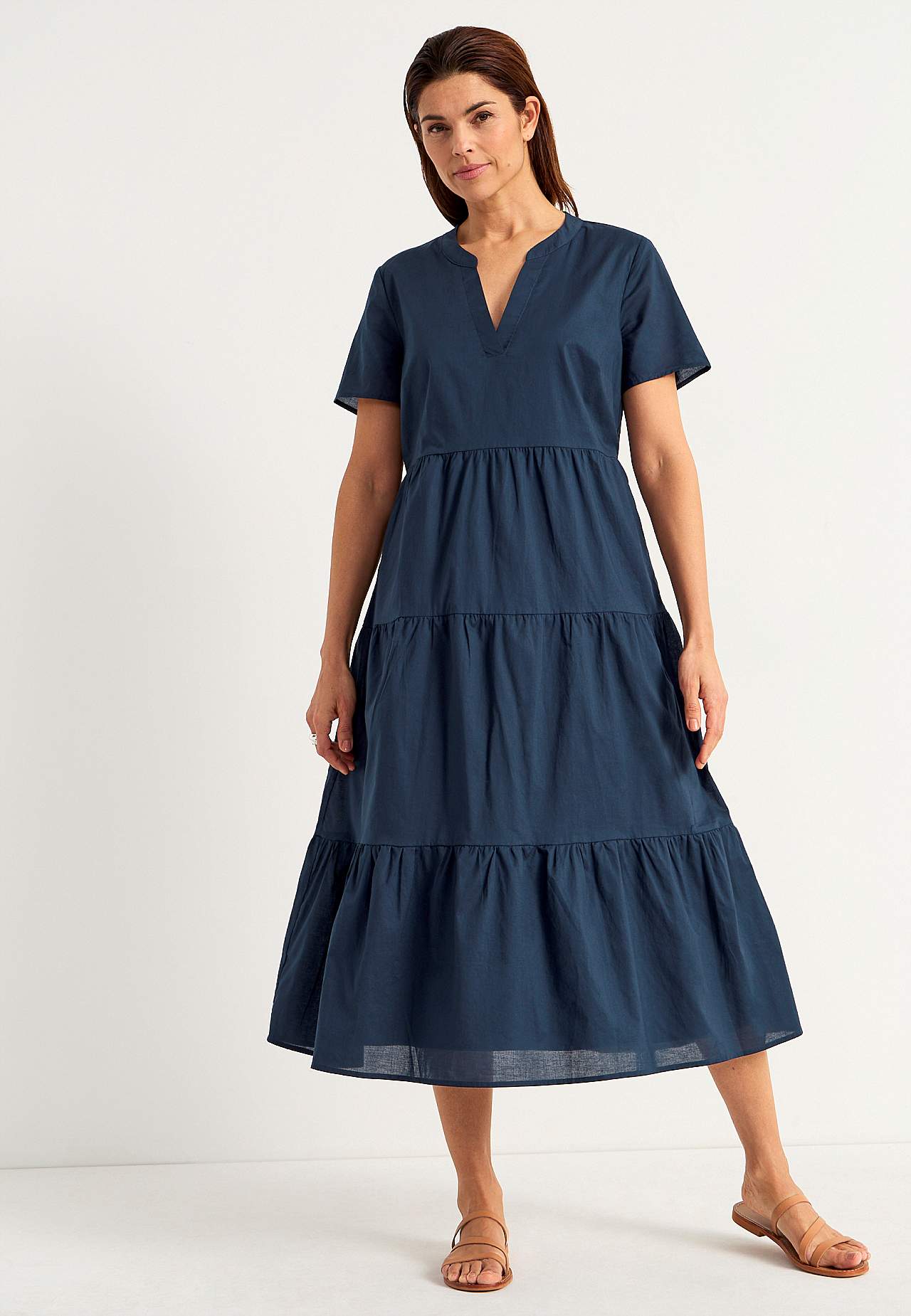 Baumwollkleid mit Volant