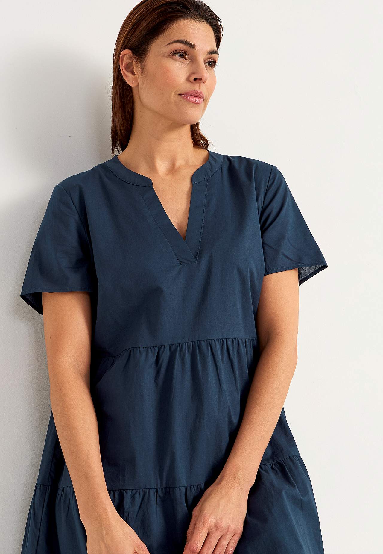 Baumwollkleid mit Volant