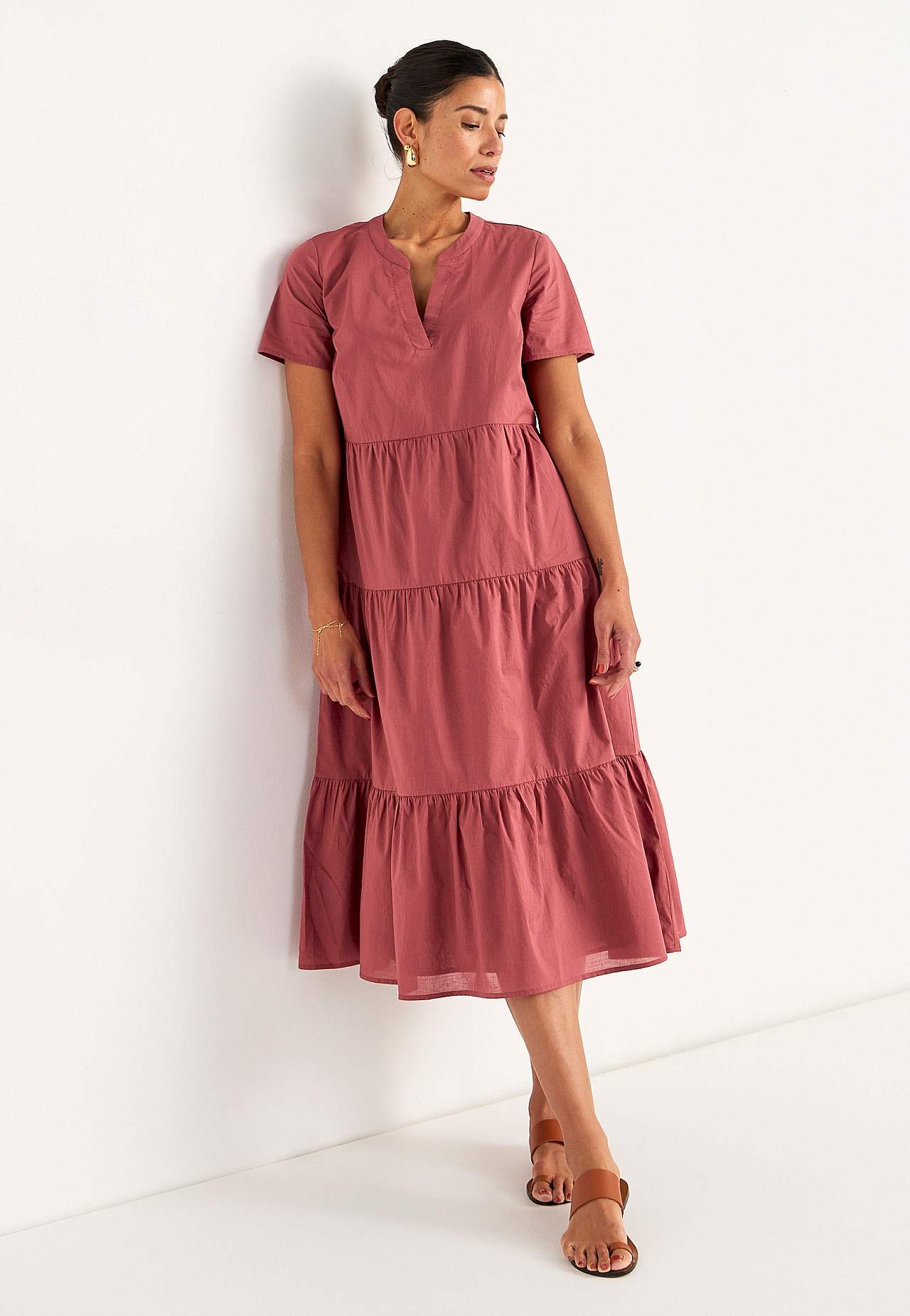 Baumwollkleid mit Volant