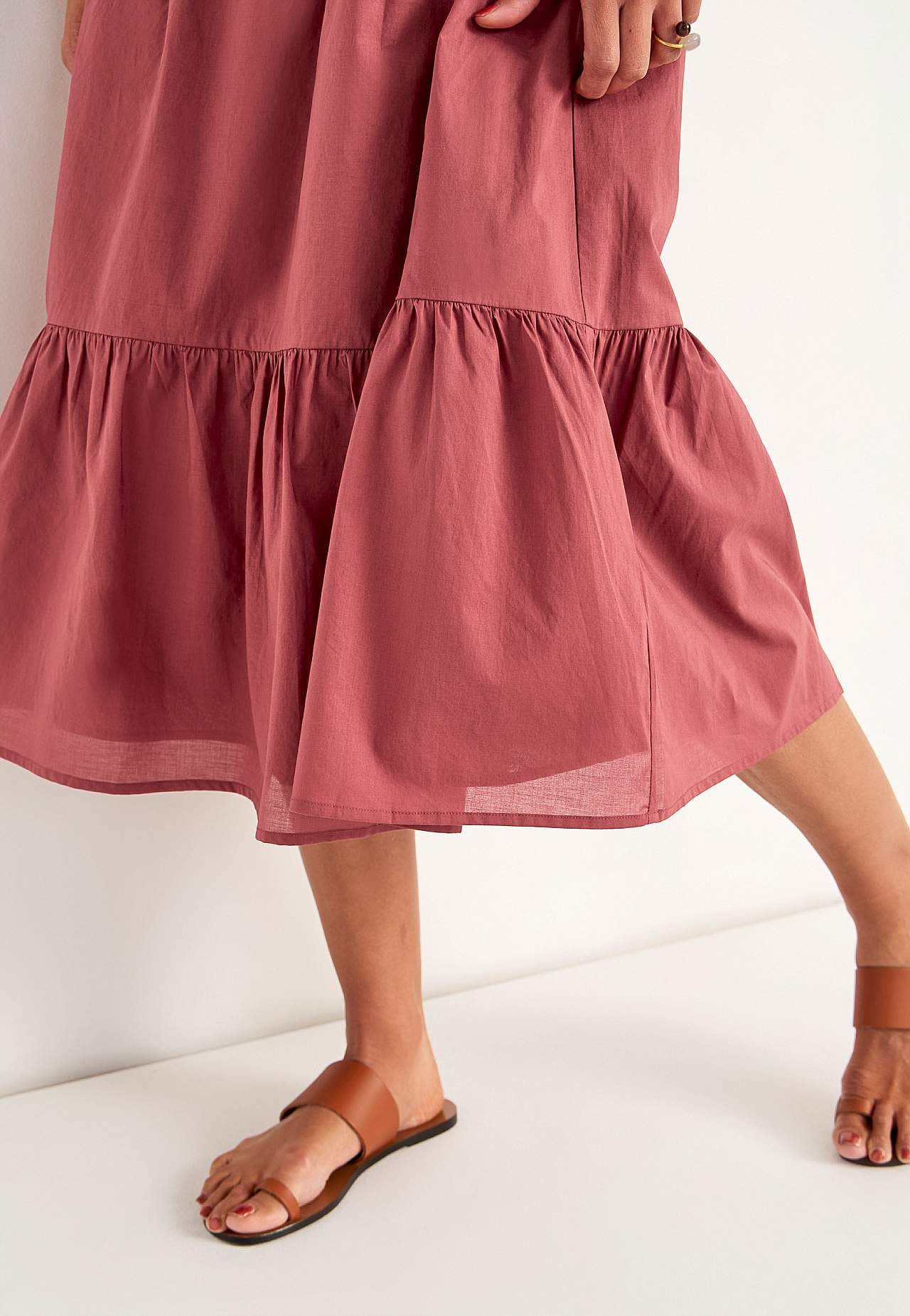 Baumwollkleid mit Volant