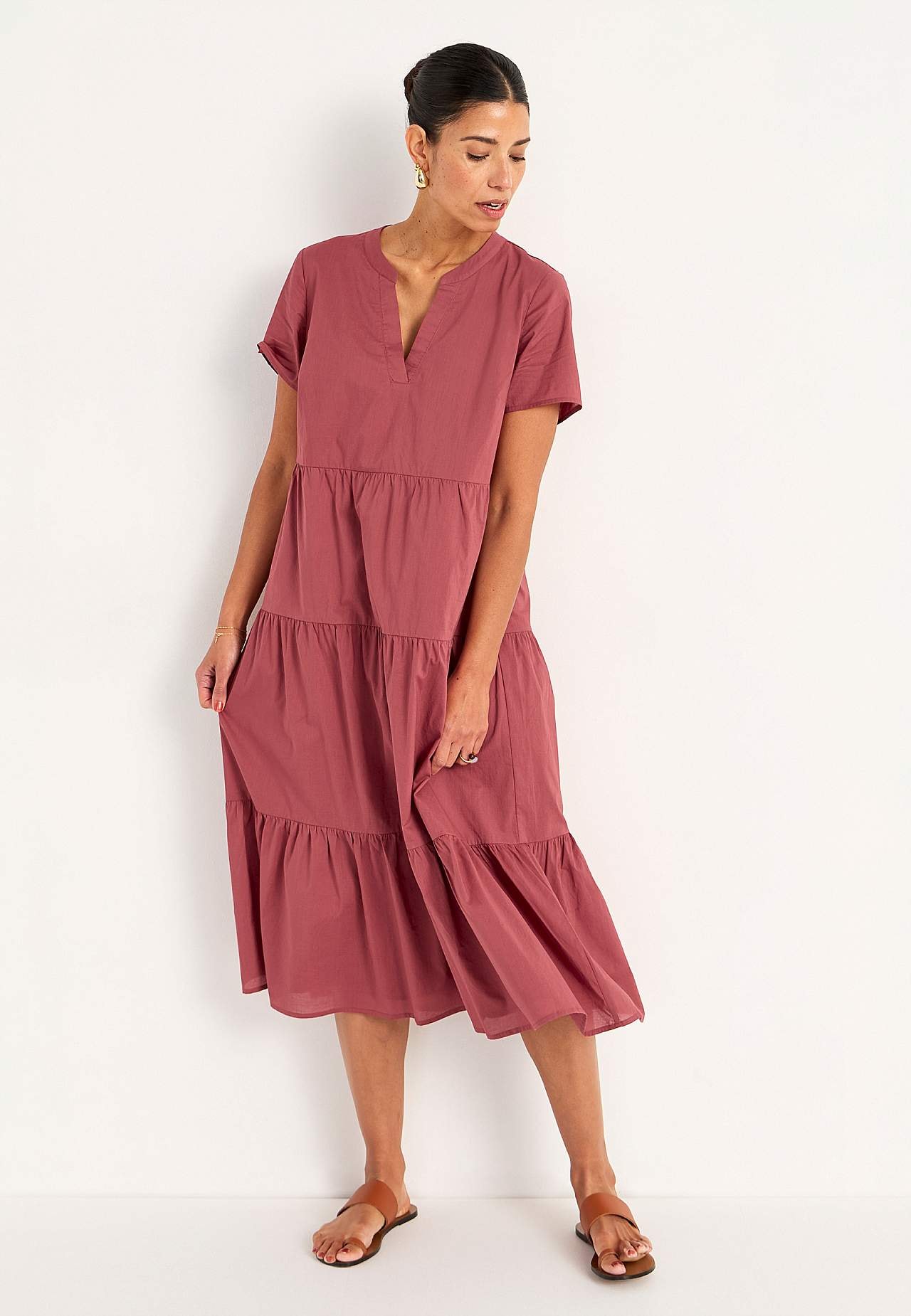 Baumwollkleid mit Volant