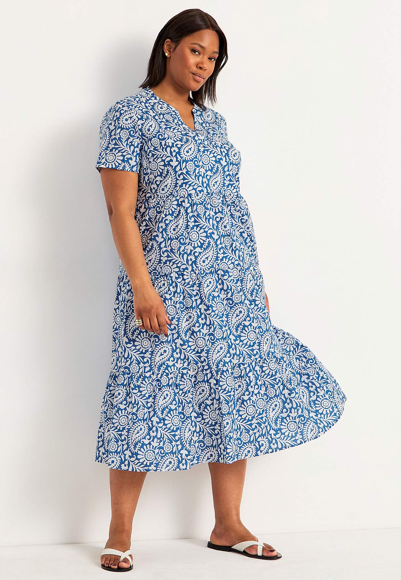 Baumwollkleid mit Volant
