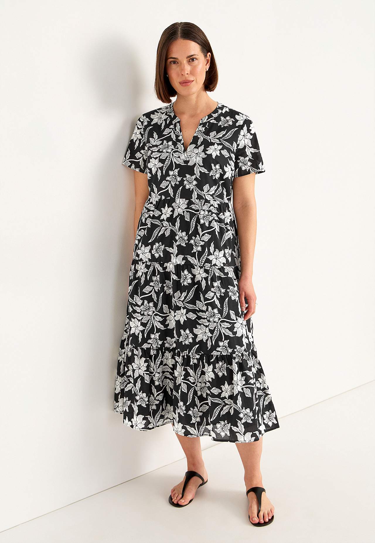 Baumwollkleid mit Volant