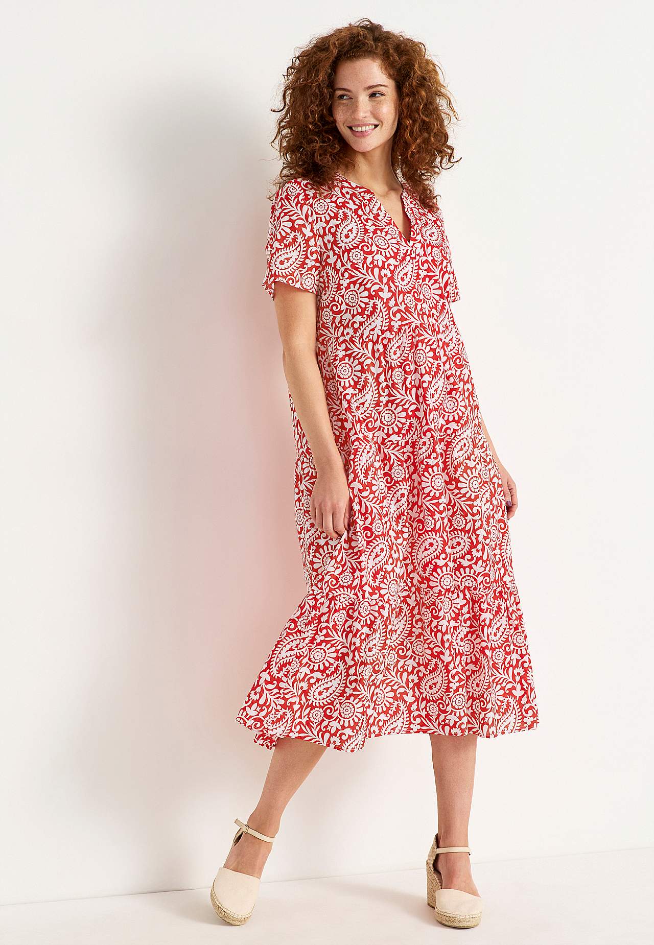 Baumwollkleid mit Volant
