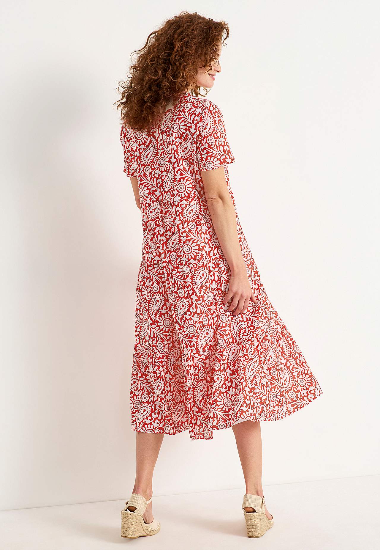Baumwollkleid mit Volant