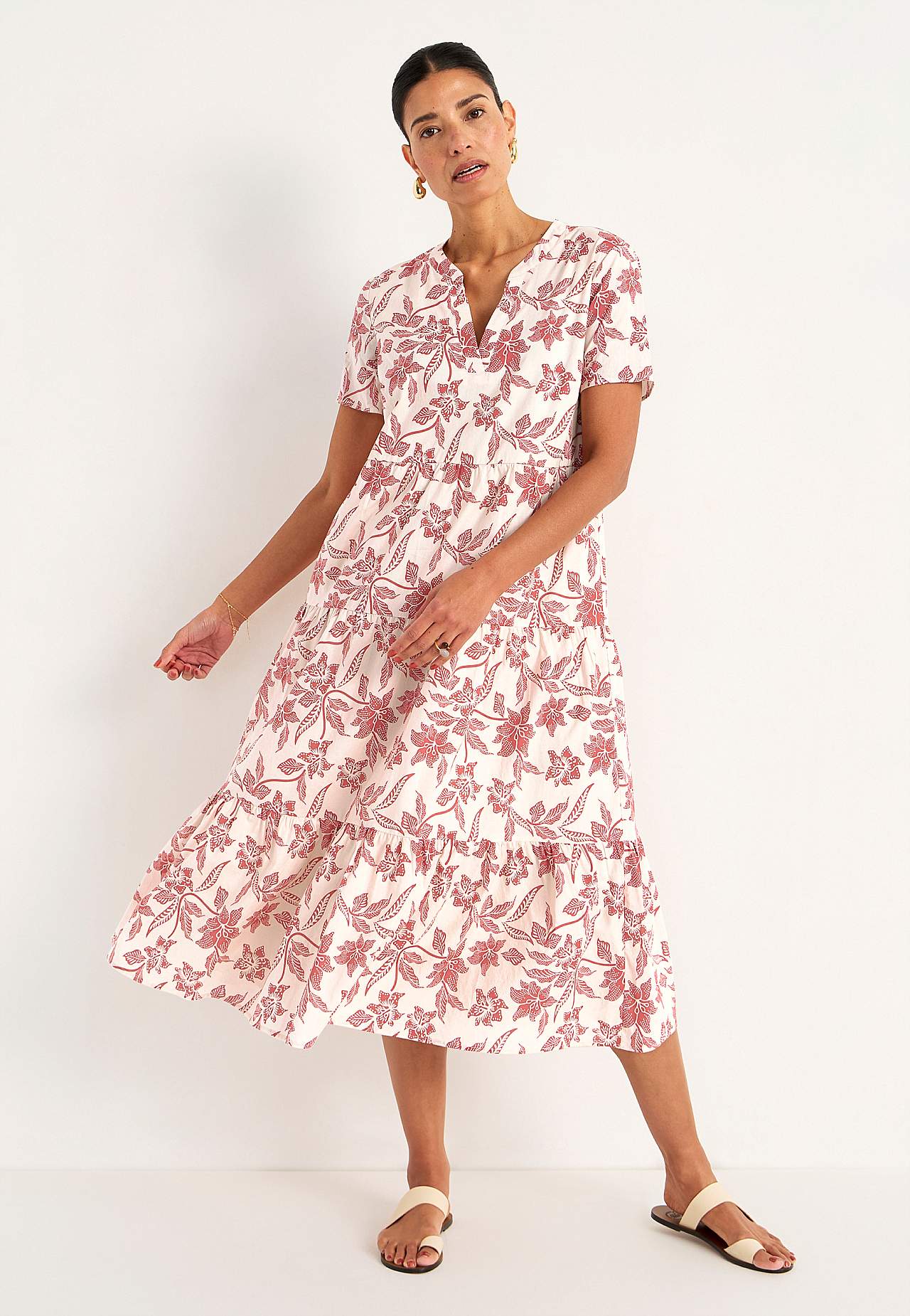 Baumwollkleid mit Volant
