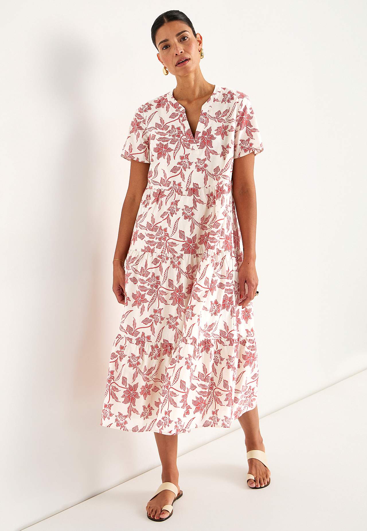 Baumwollkleid mit Volant