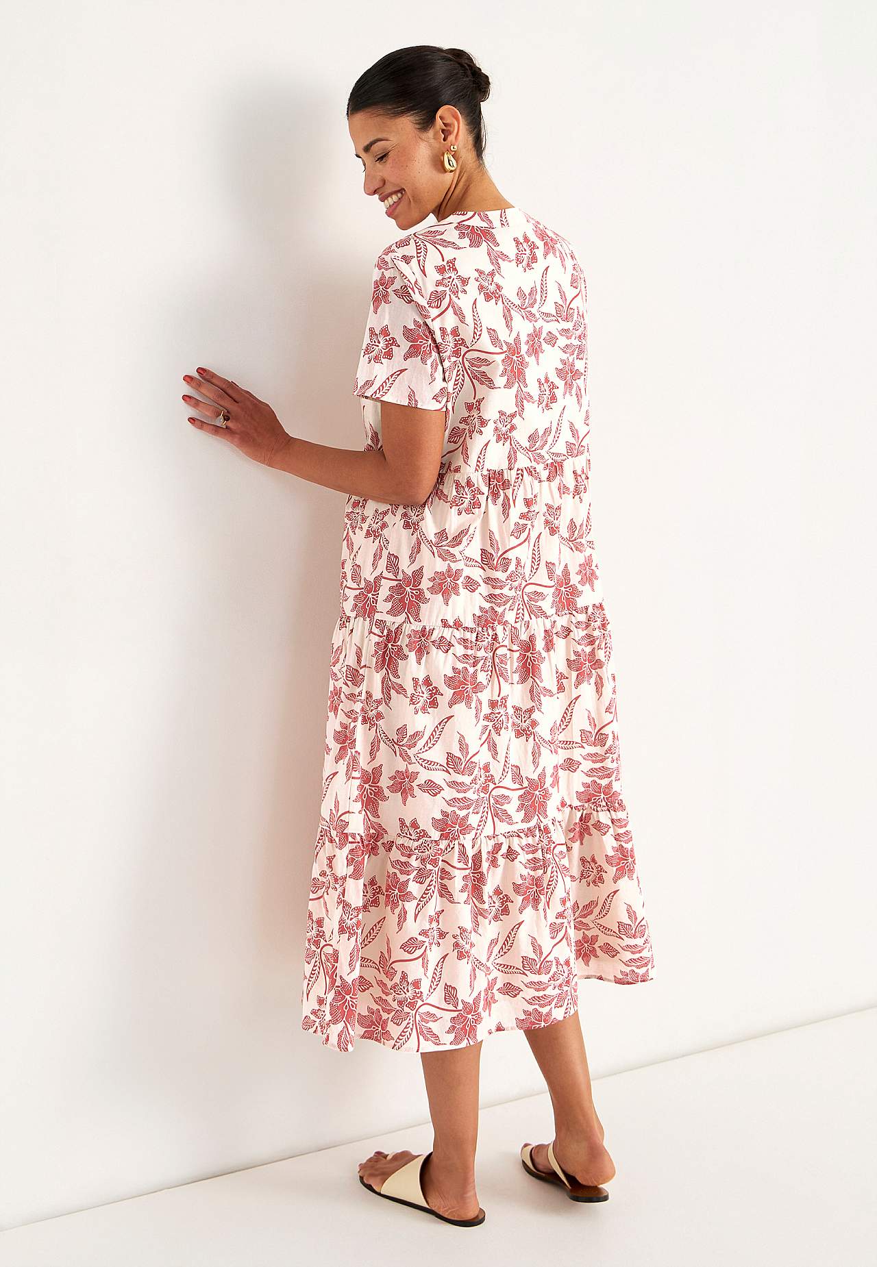 Baumwollkleid mit Volant