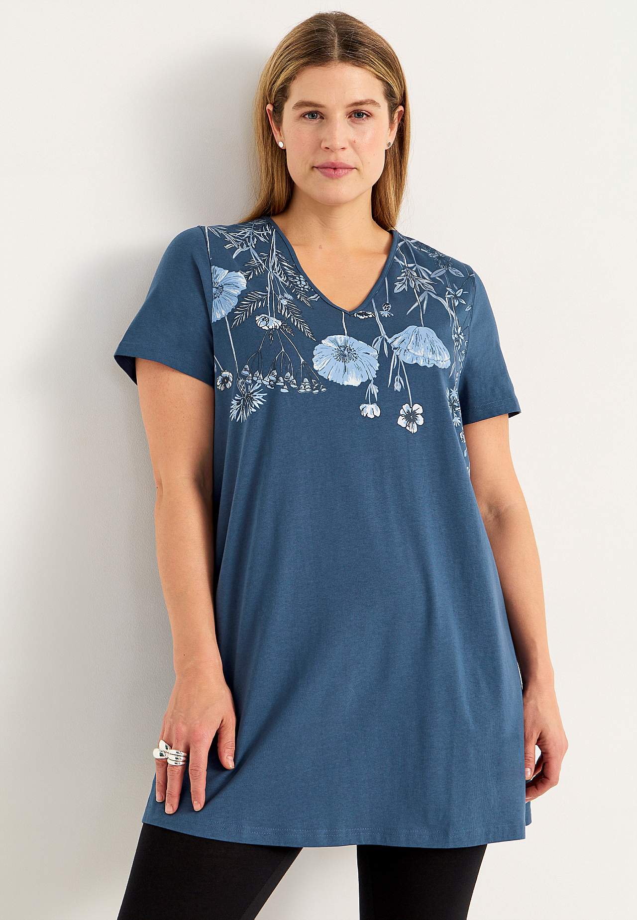 Gemusterte Jersey-Tuniken Barbro 2er-Pack