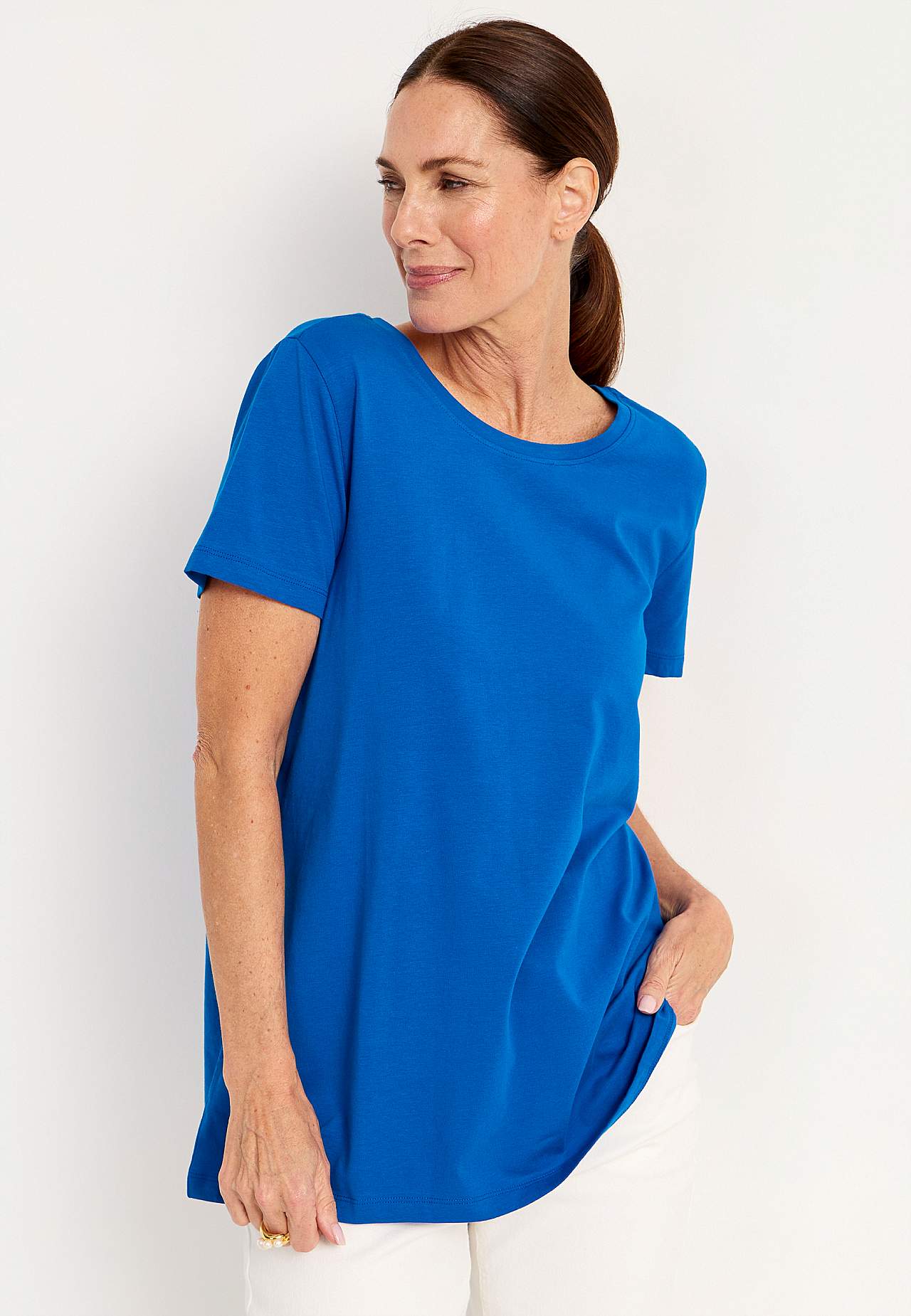 Jersey-Top mit geflochtenem Rücken-Detail