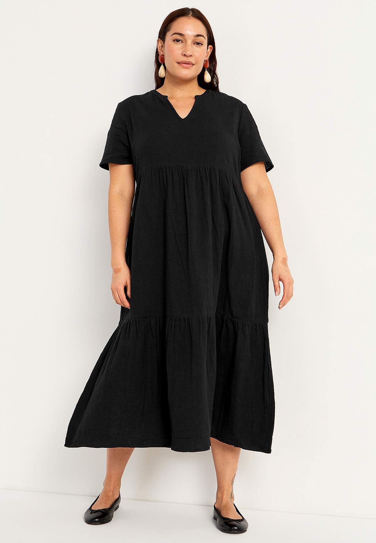 Kleid aus zerknitterter Baumwolle Patricia