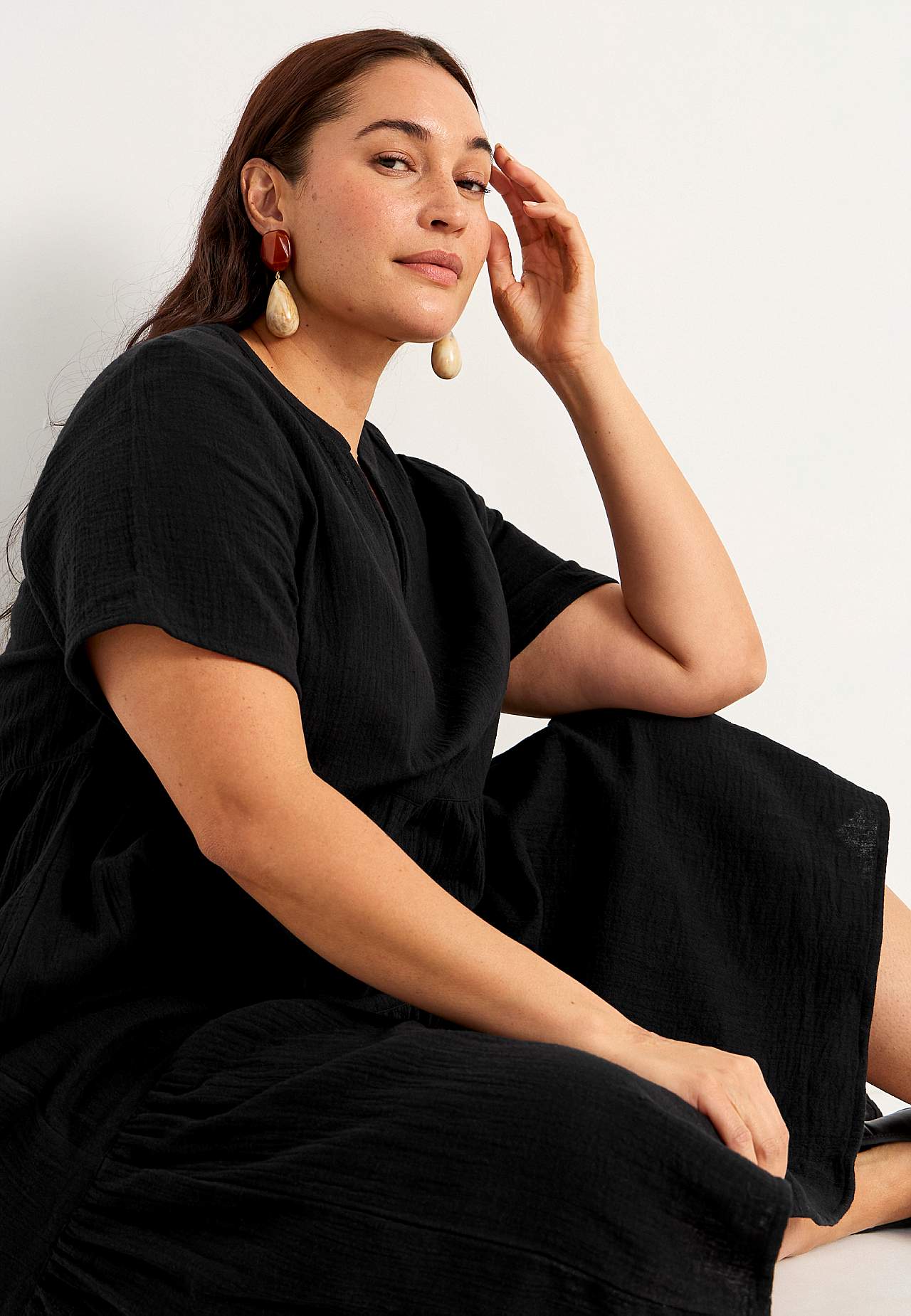 Kleid aus zerknitterter Baumwolle Patricia