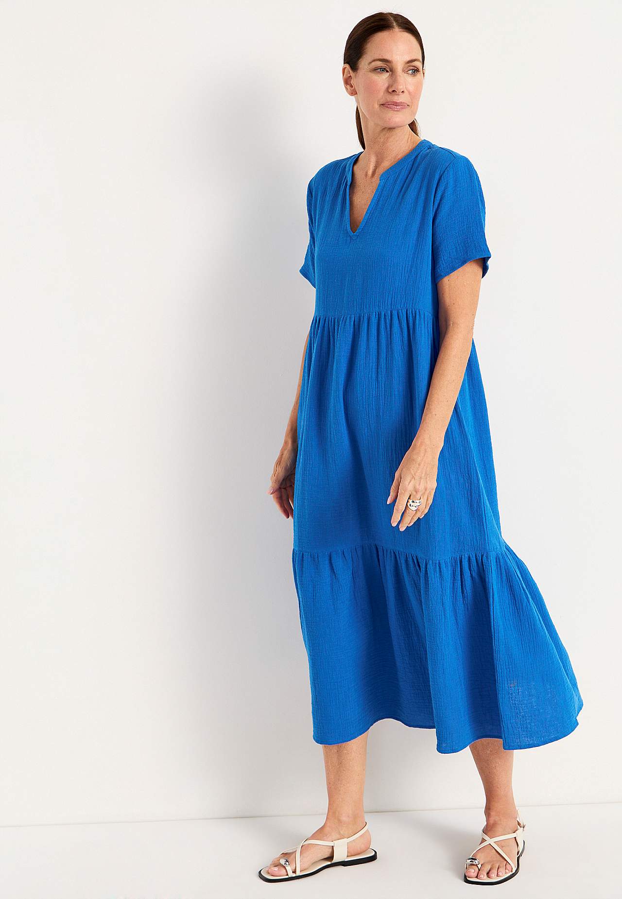 Kleid aus zerknitterter Baumwolle Patricia