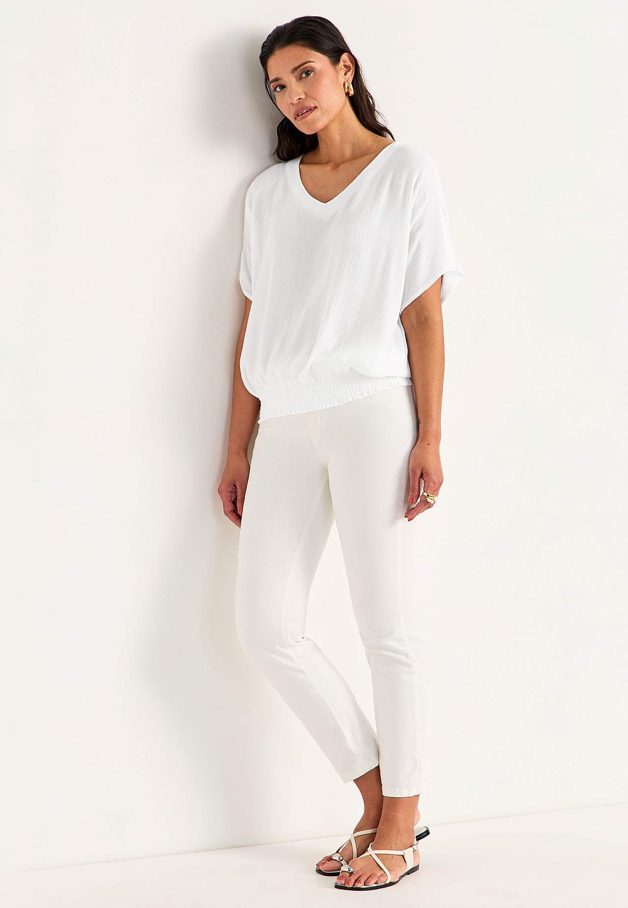 Bluse aus Viskose-Krepp Sanna
