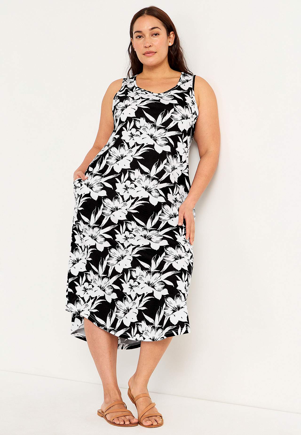 Ärmelloses Jerseykleid